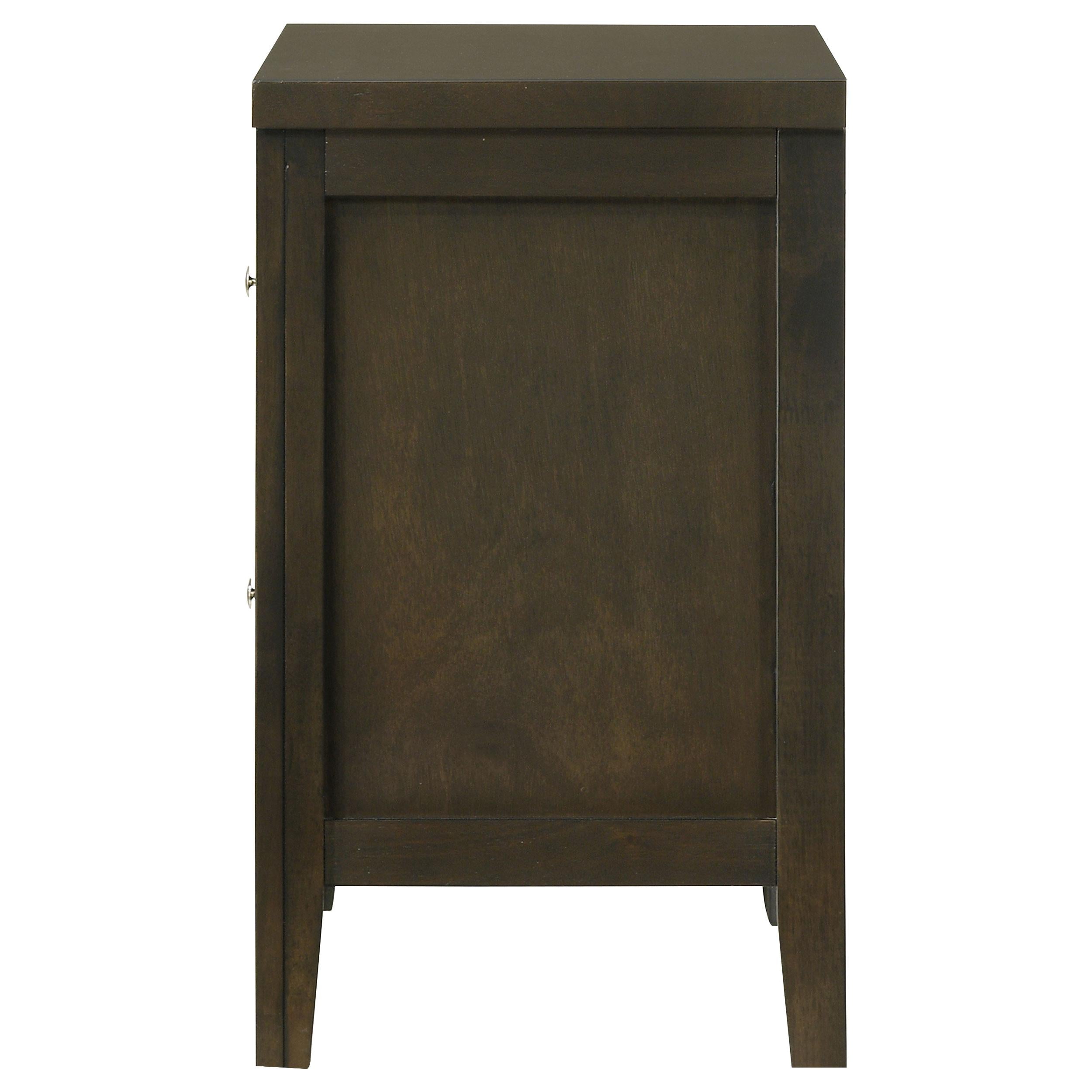  Coaster Furniture Wilkes 224422 2-Drawer Nightstand Bedside Table - Dark Cocoa IMAGE 5