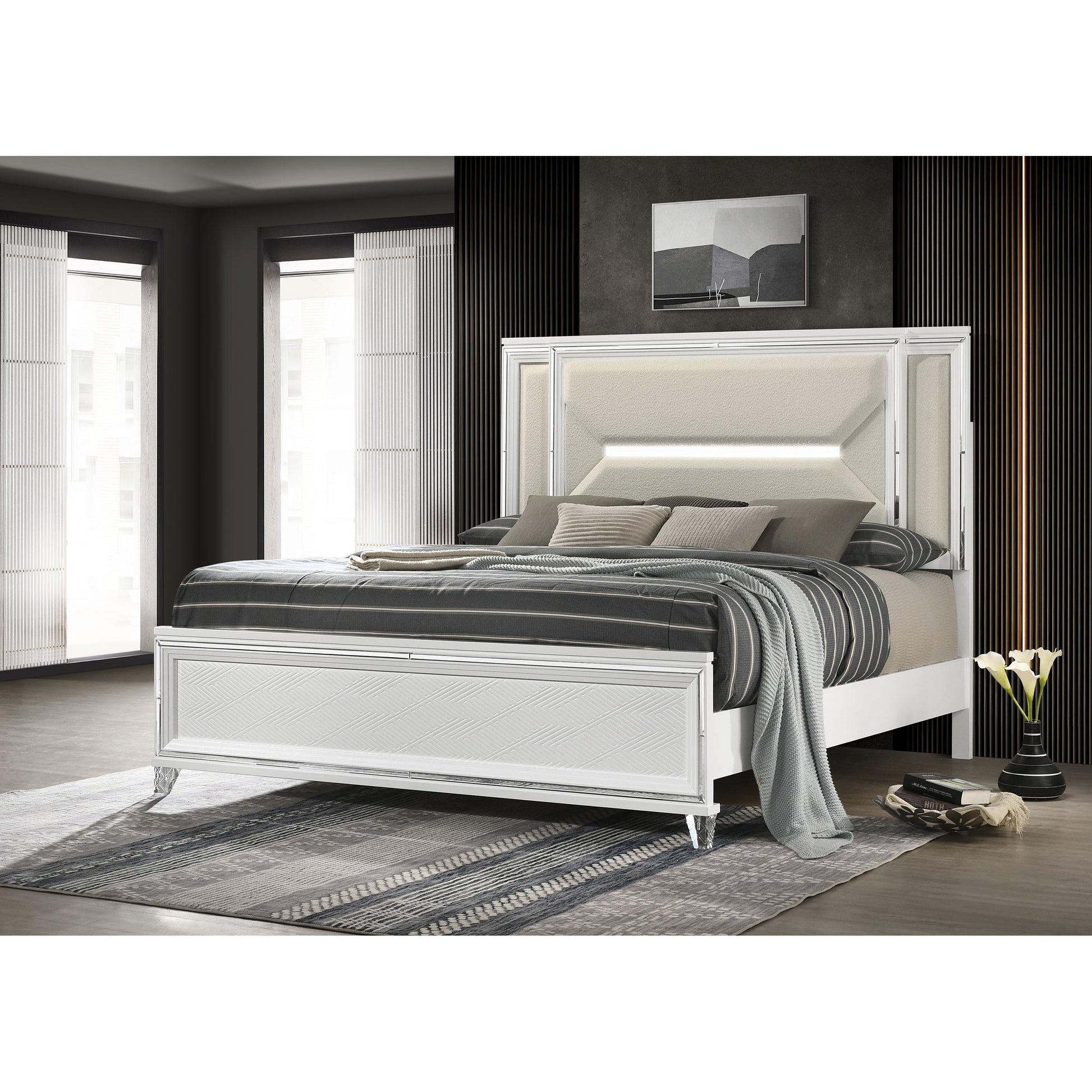  Size_Queen  -- Coaster Furniture Marmore Panel Bed IMAGE 2