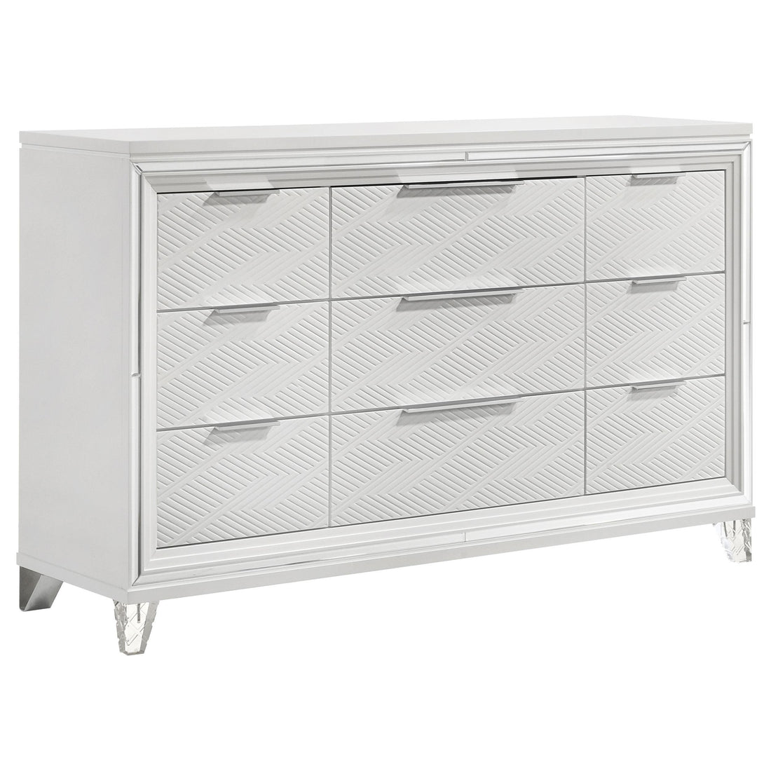  Coaster Furniture Marmore 224963 9-Drawer Dresser Cabinet - White IMAGE 1
