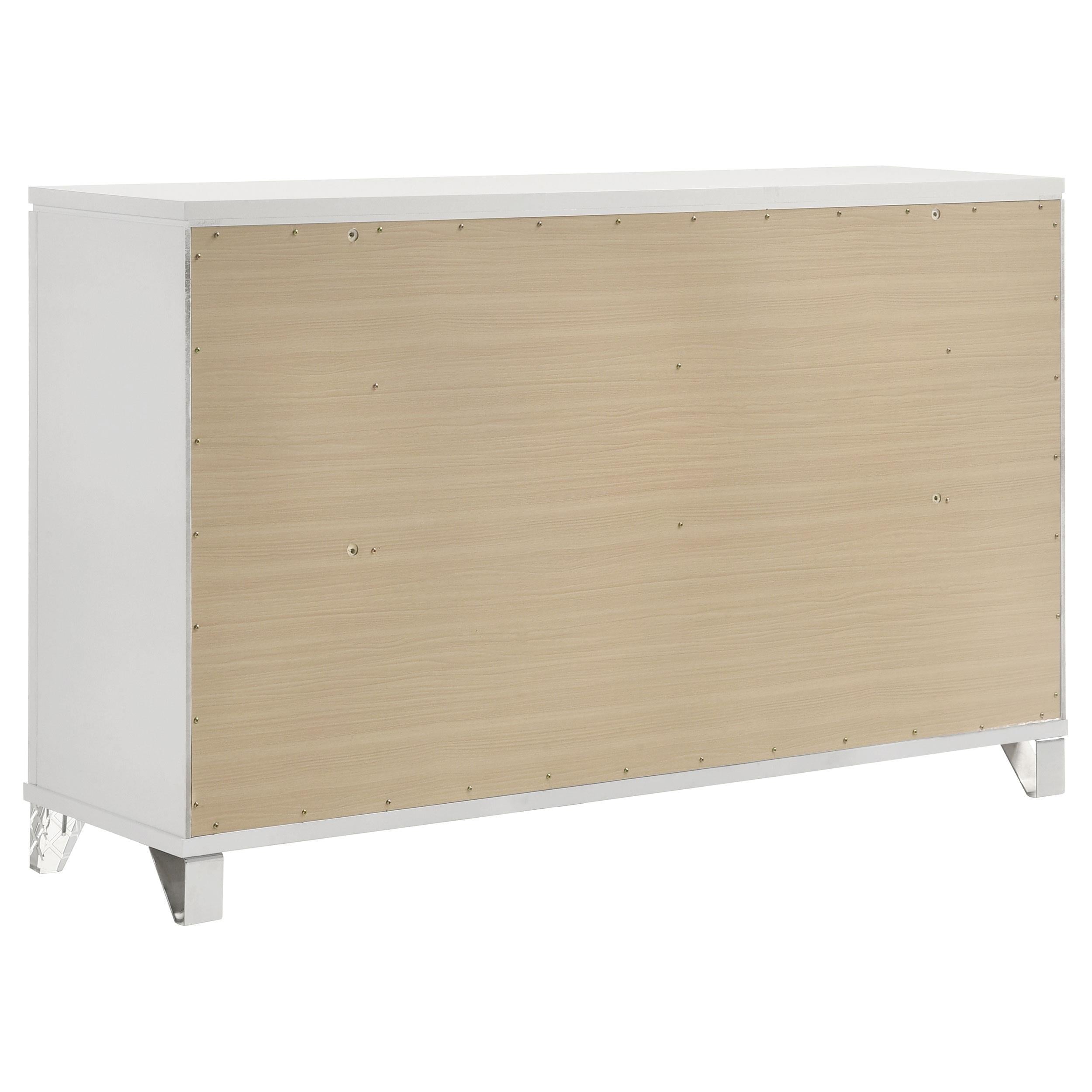  Coaster Furniture Marmore 224963 9-Drawer Dresser Cabinet - White IMAGE 6