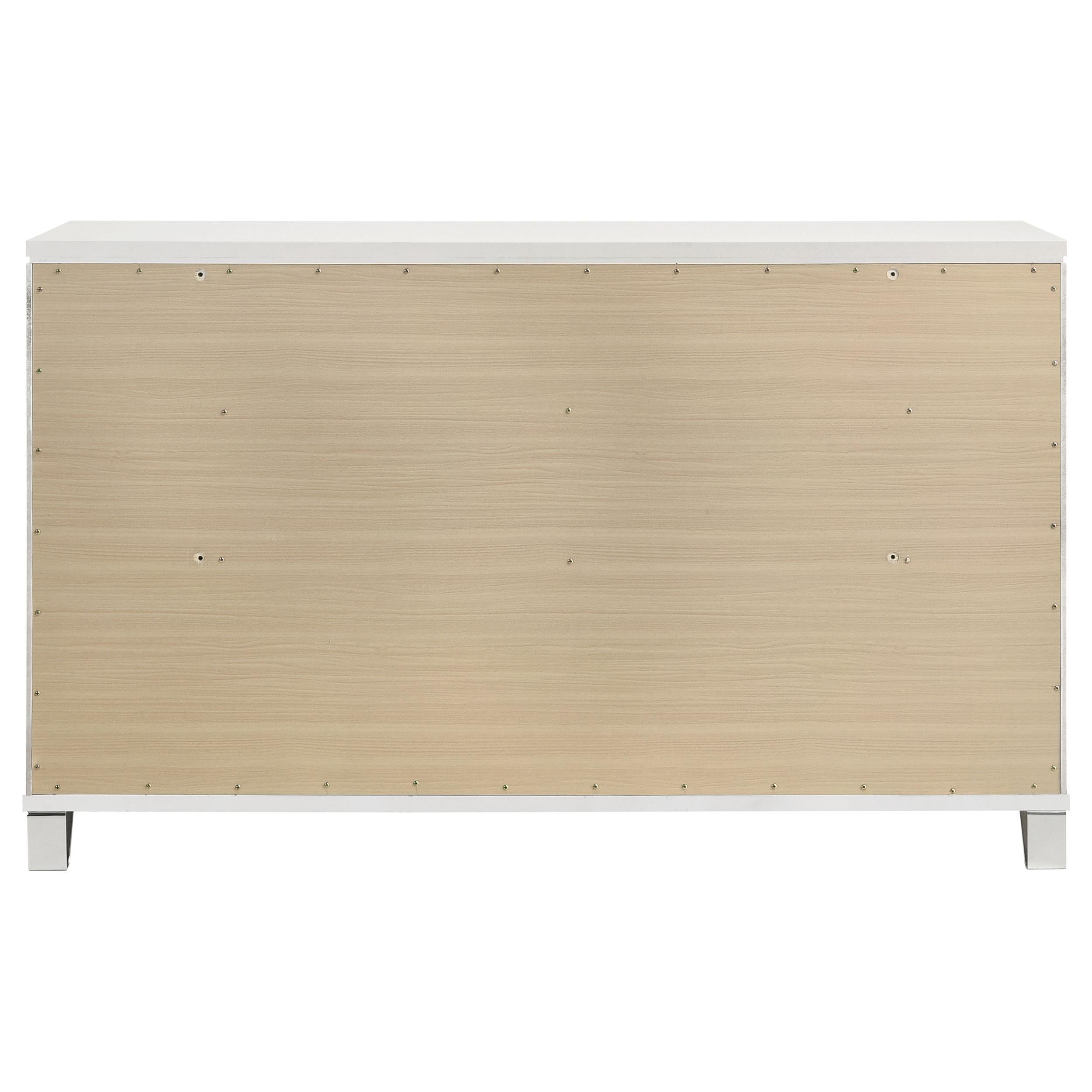  Coaster Furniture Marmore 224963 9-Drawer Dresser Cabinet - White IMAGE 7