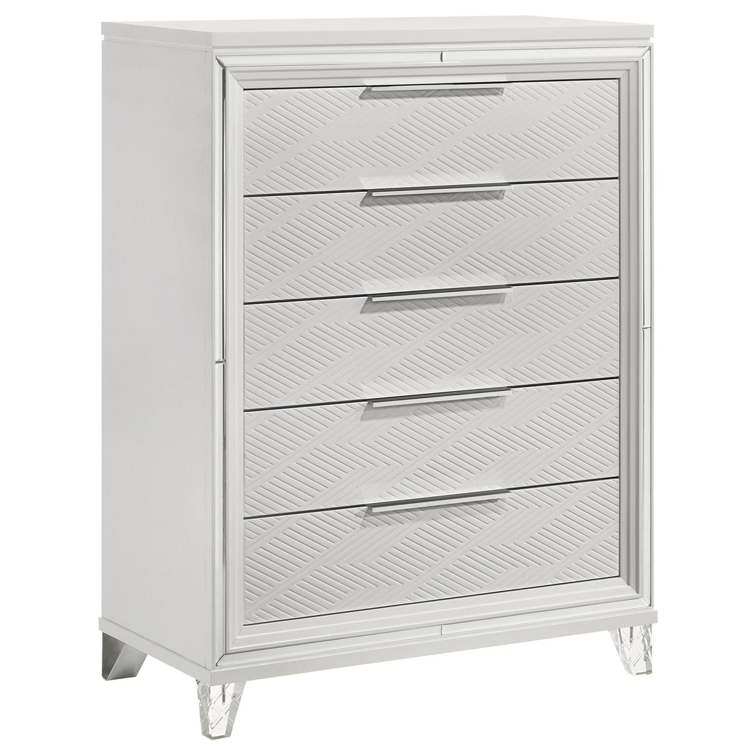  Coaster Furniture Marmore 224965 5-Drawer Bedroom Chest of Drawers - White IMAGE 1