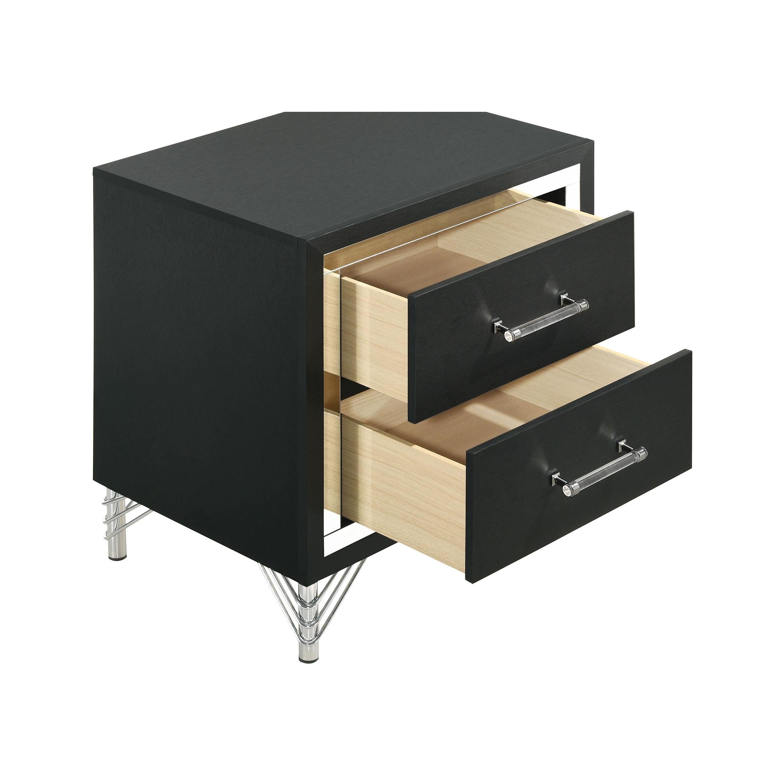  Coaster Furniture Lucia 224992 2-Drawer Nightstand Bedside Table - Black IMAGE 11