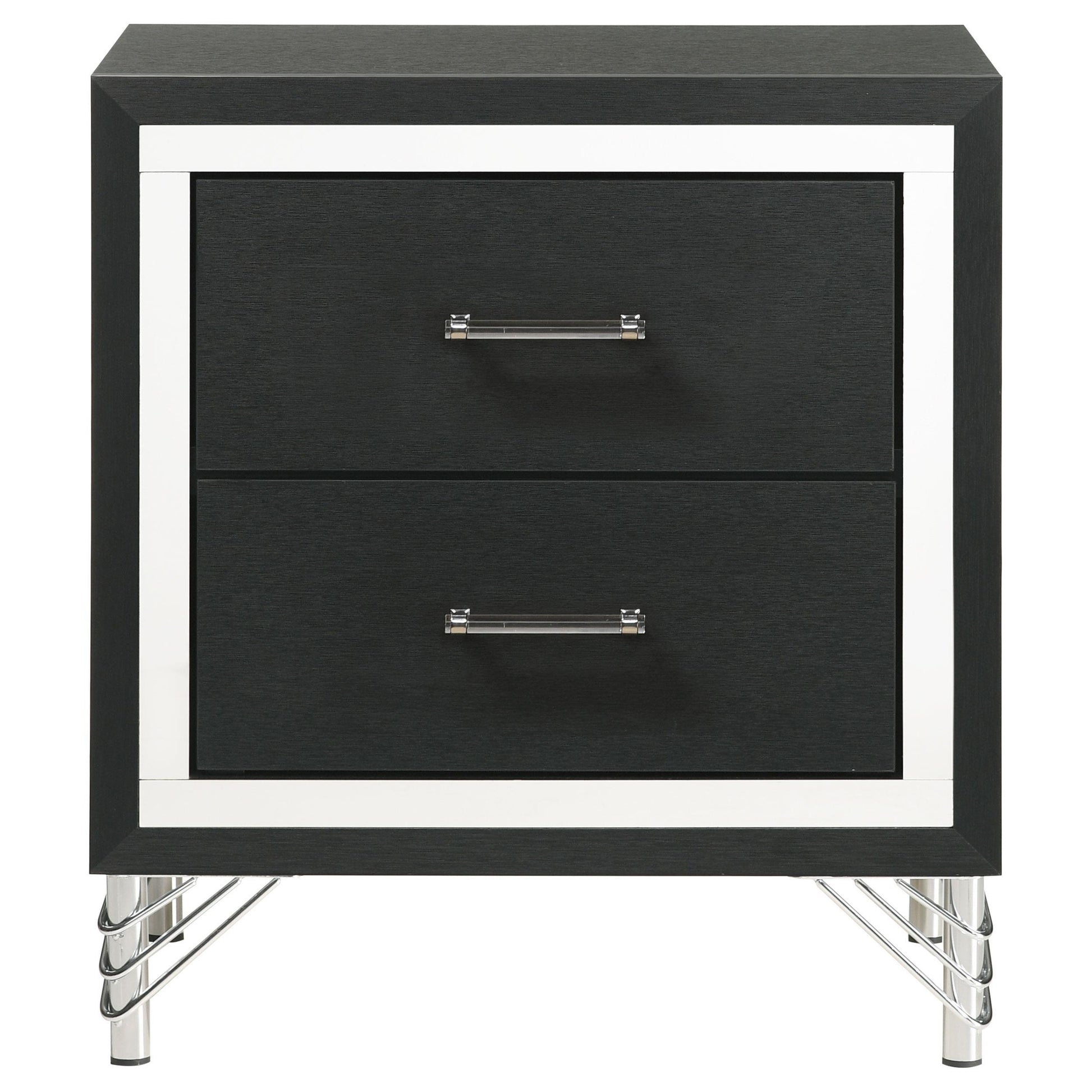  Coaster Furniture Lucia 224992 2-Drawer Nightstand Bedside Table - Black IMAGE 3