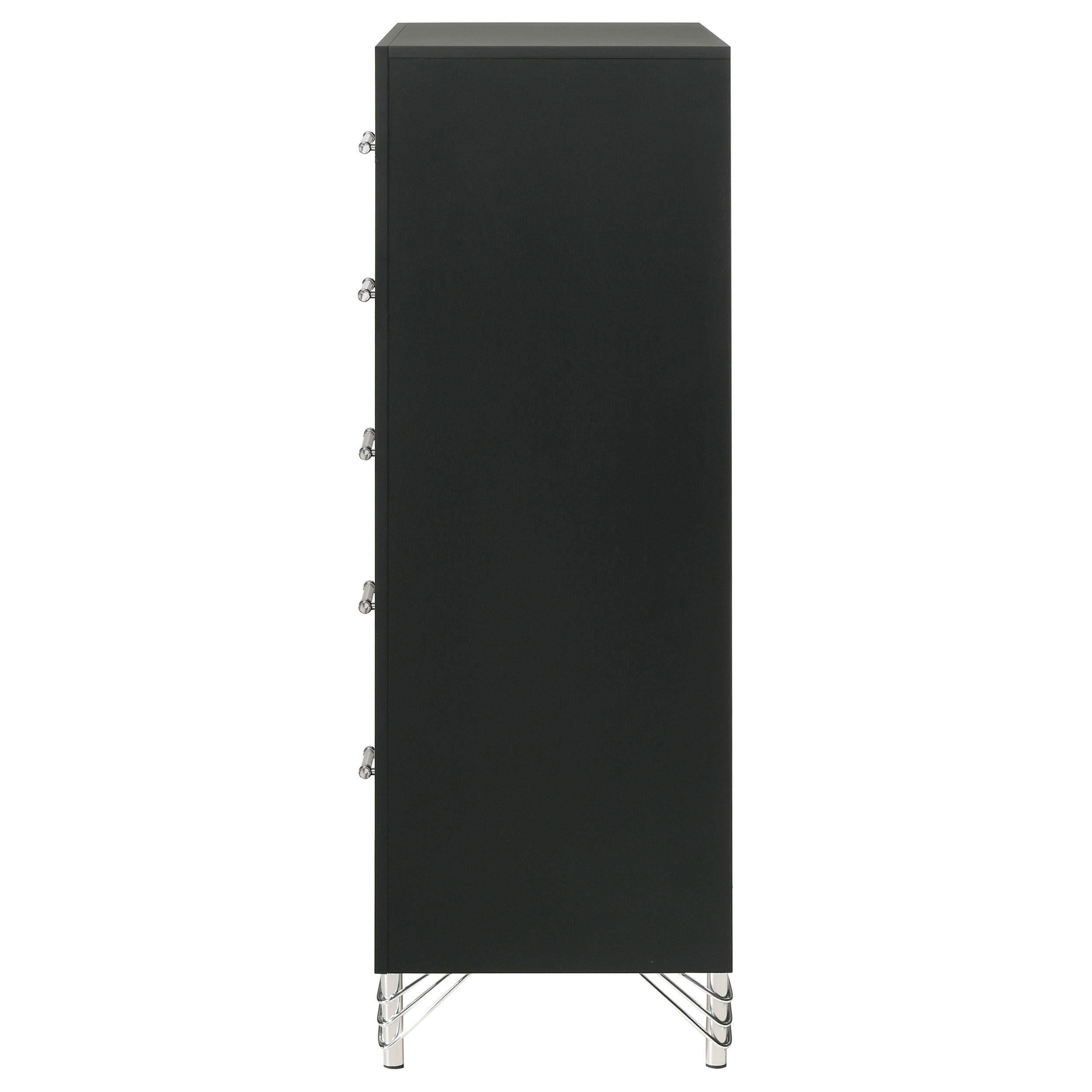  Coaster Furniture Lucia 224995 5-Drawer Bedroom Chest of Drawers - Black IMAGE 5