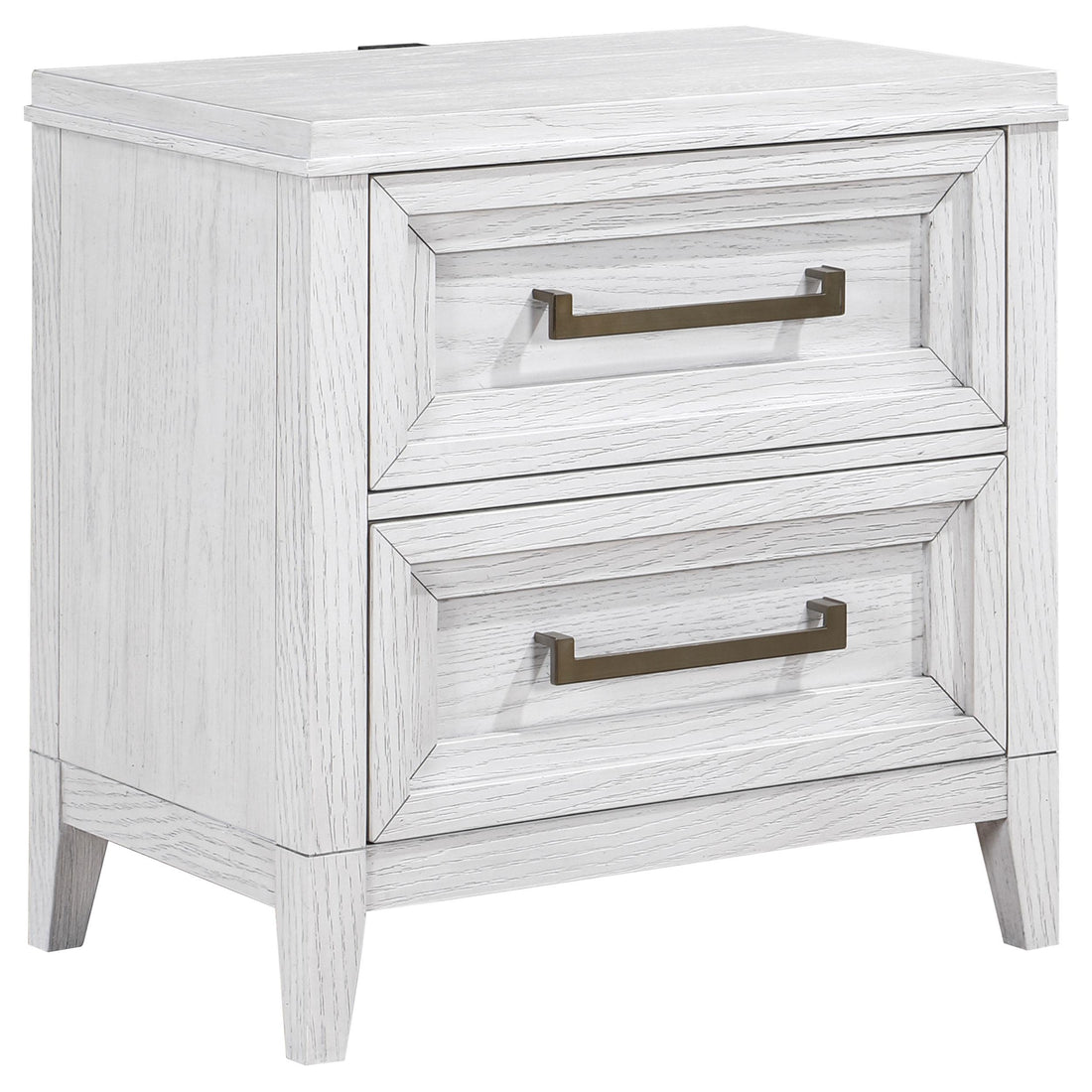  Coaster Furniture Marielle 224842 2-Drawer Nightstand Bedside Table - Distressed White IMAGE 1