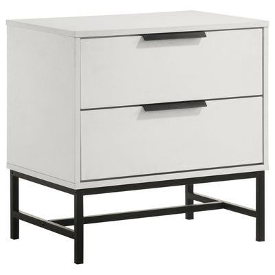  Coaster Furniture Sonora 224862 2-Drawer Nightstand Bedside Table - White IMAGE 1
