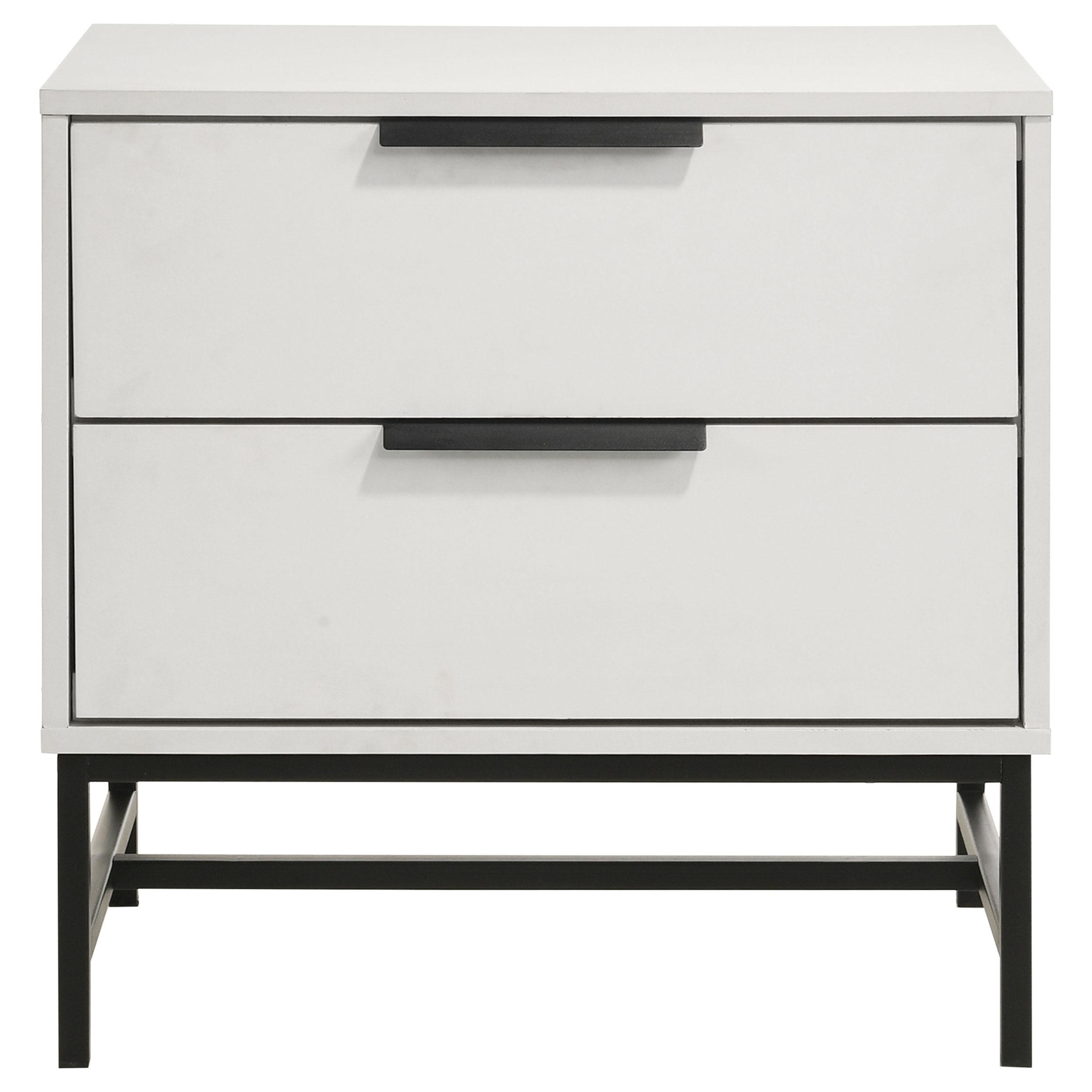  Coaster Furniture Sonora 224862 2-Drawer Nightstand Bedside Table - White IMAGE 3