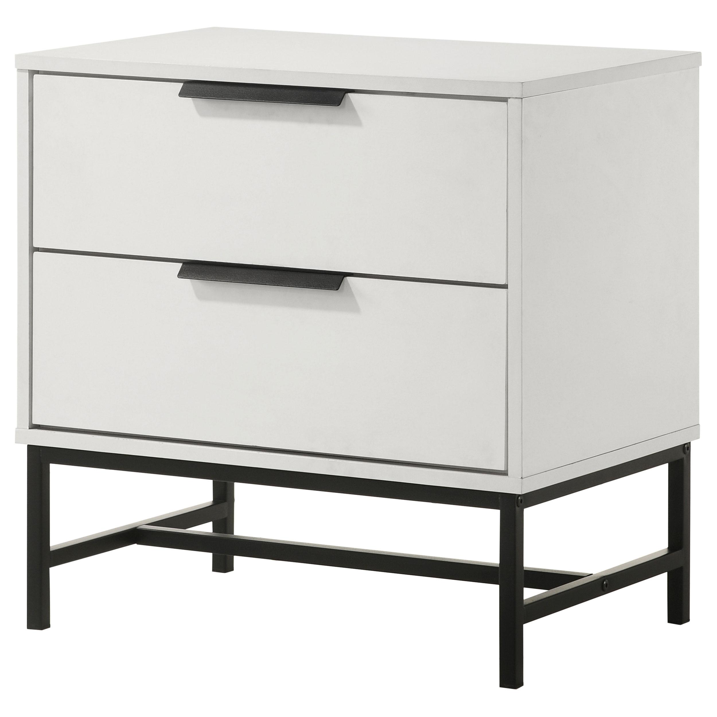  Coaster Furniture Sonora 224862 2-Drawer Nightstand Bedside Table - White IMAGE 4