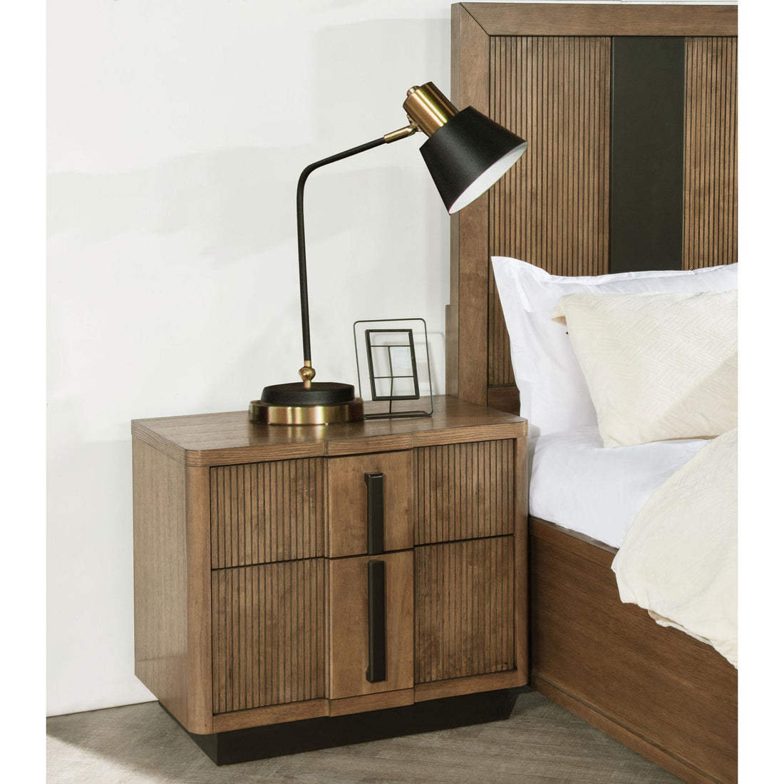  Coaster Furniture Terrace 224902 2-Drawer Nightstand Bedside Table - Ash Brown IMAGE 1