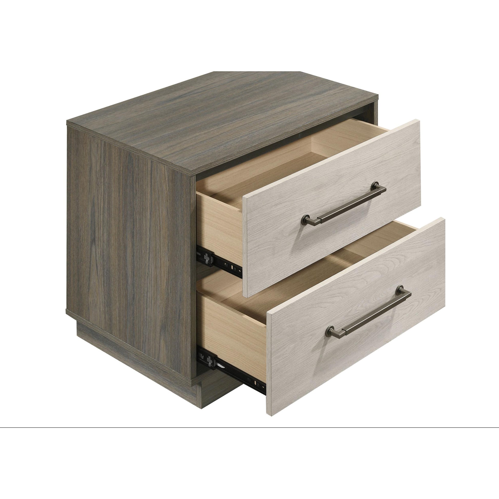  Coaster Furniture Fenwick 224982 2-Drawer Nightstand Bedside Table - Grey Oak IMAGE 10