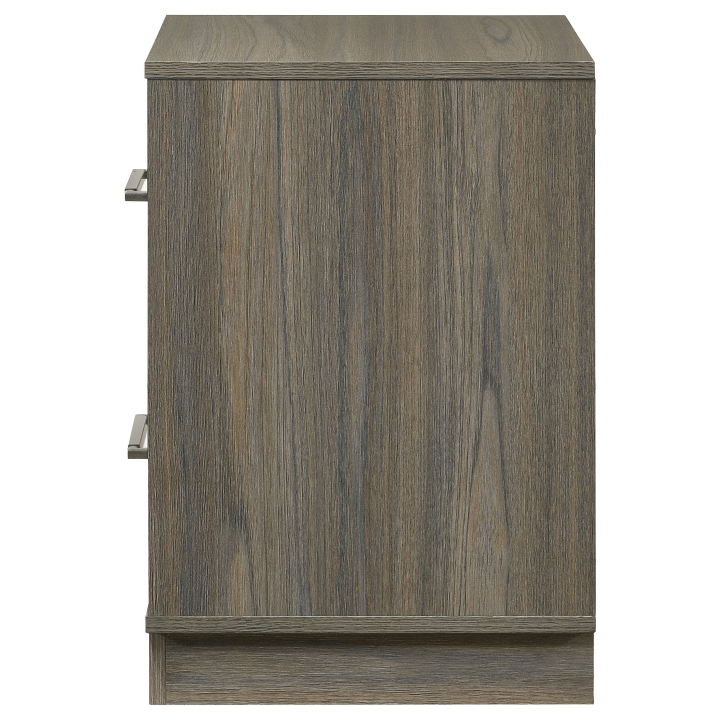  Coaster Furniture Fenwick 224982 2-Drawer Nightstand Bedside Table - Grey Oak IMAGE 5