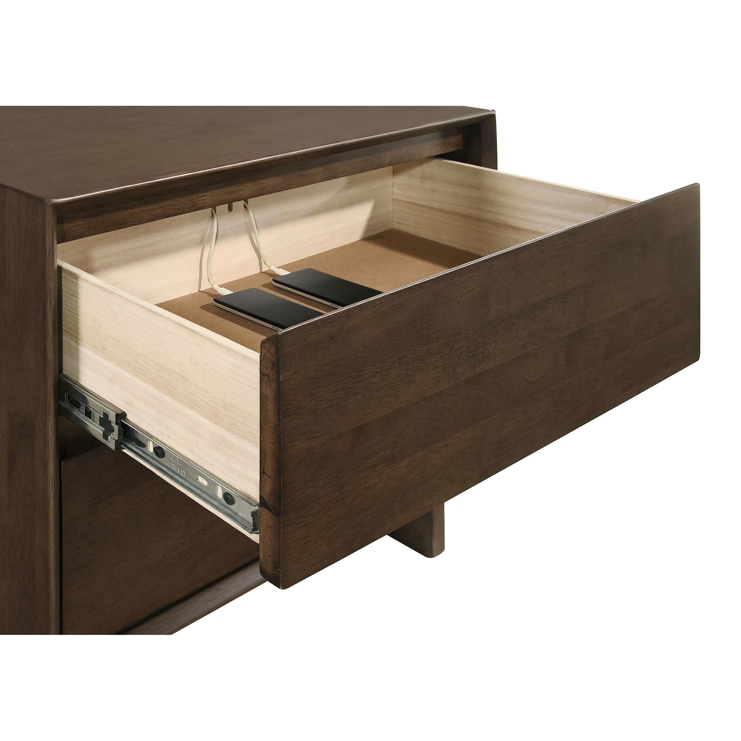  Coaster Furniture Glenwood 225012 2-Drawer Nightstand Bedside Table - Warm Brown IMAGE 11