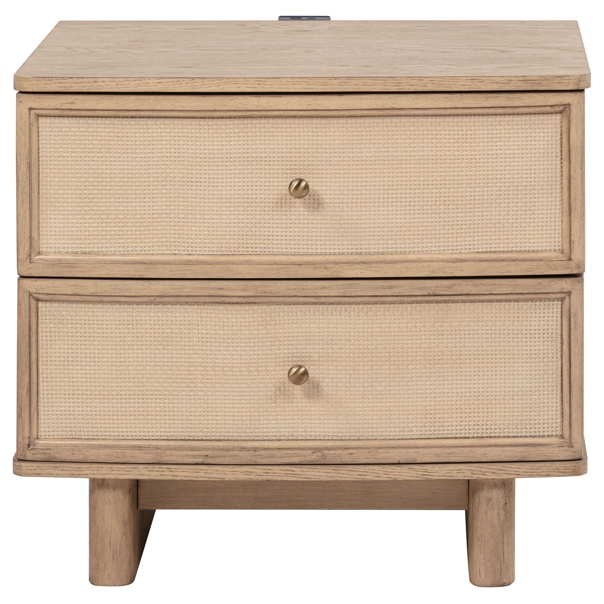  Coaster Furniture Kailani 225042 2-Drawer Nightstand Bedside Table - Beige Oak IMAGE 3
