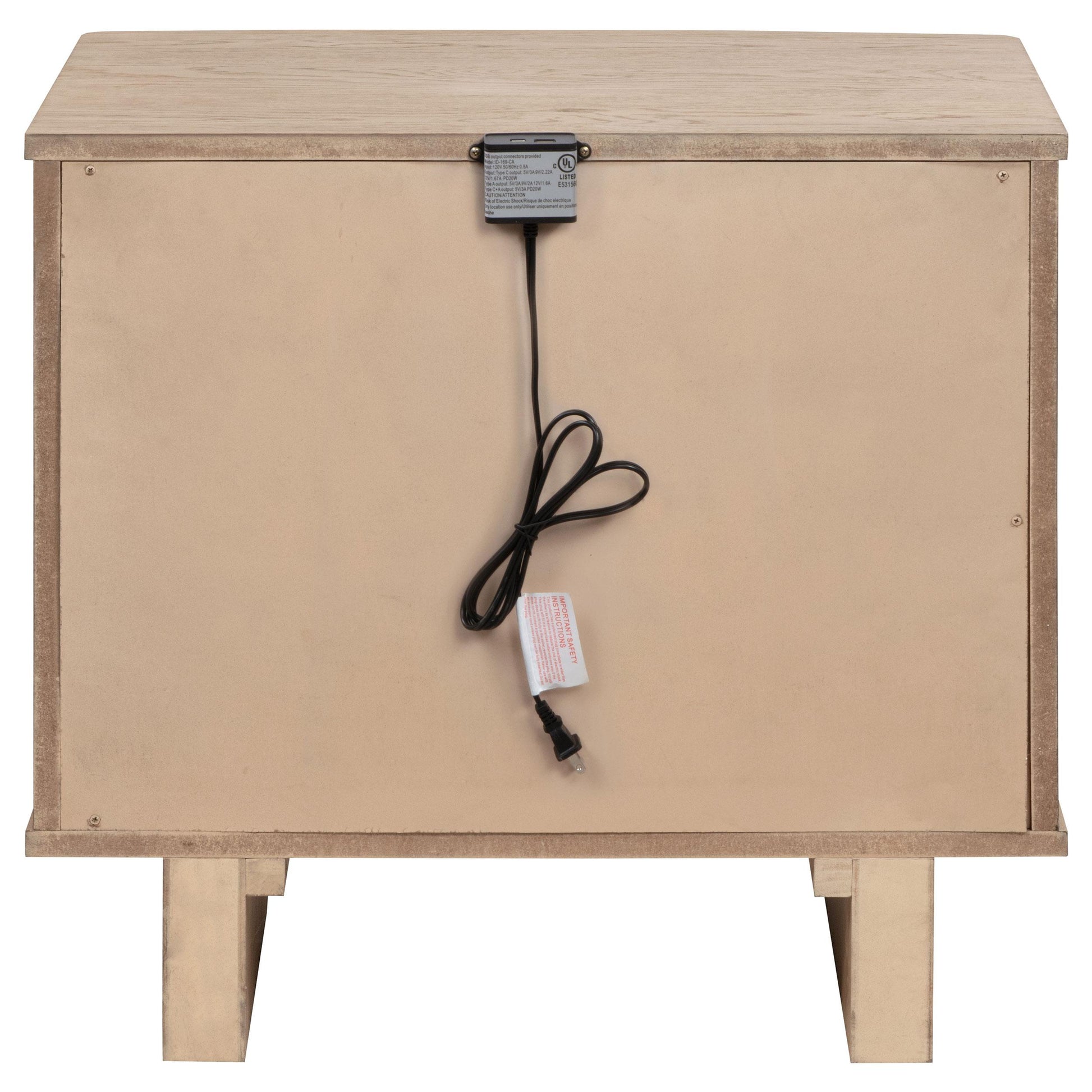  Coaster Furniture Kailani 225042 2-Drawer Nightstand Bedside Table - Beige Oak IMAGE 7