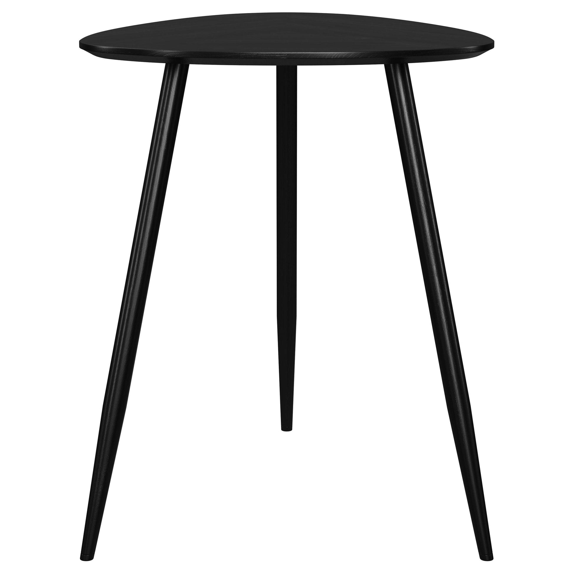  Coaster Furniture Odessa 707917 Triangular Solid Wood End Table - Black IMAGE 7