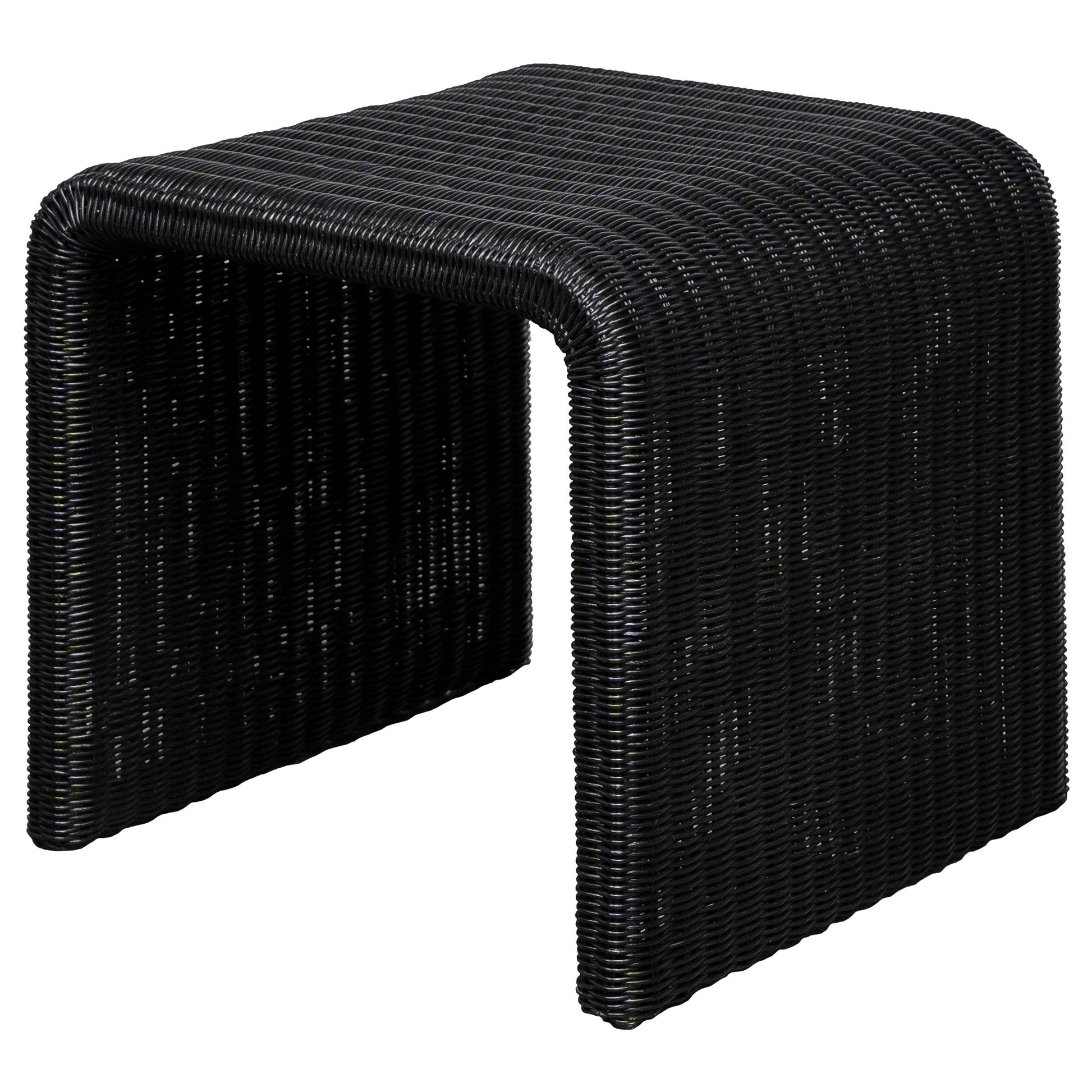  Coaster Furniture Cahya 708517 Woven Rattan Square End Table - Black IMAGE 4
