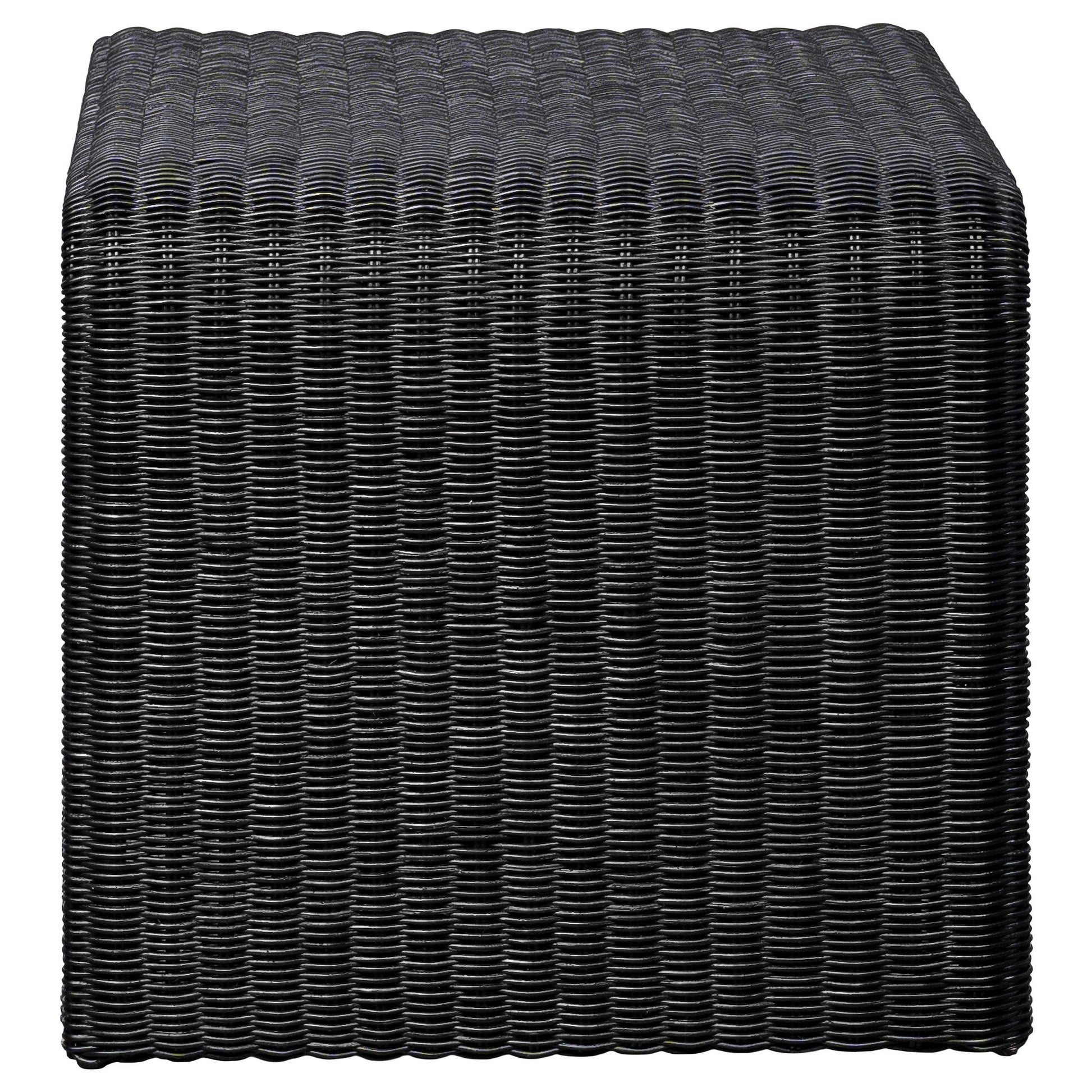  Coaster Furniture Cahya 708517 Woven Rattan Square End Table - Black IMAGE 5