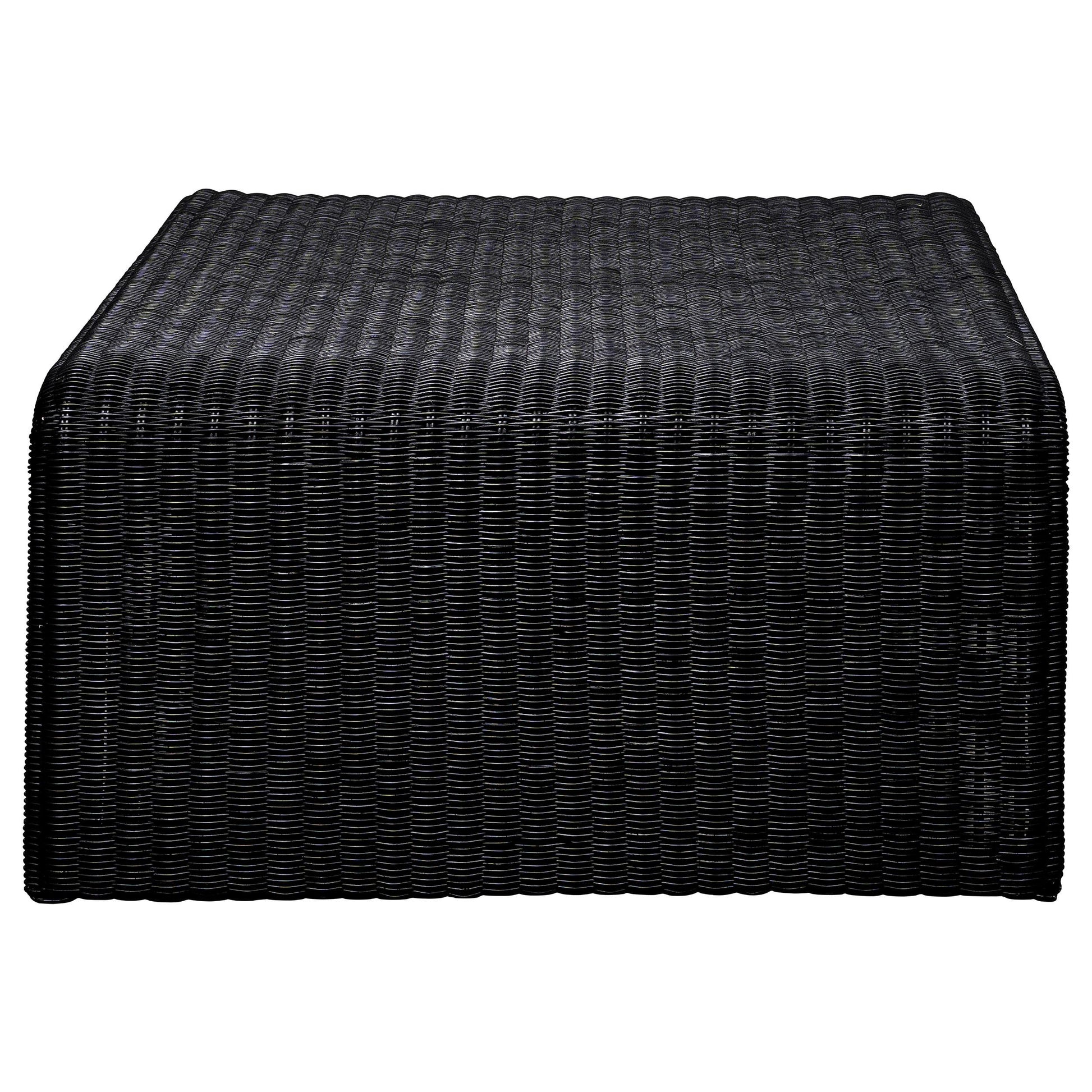  Coaster Furniture Cahya 708518 Woven Rattan Square Coffee Table - Black IMAGE 5