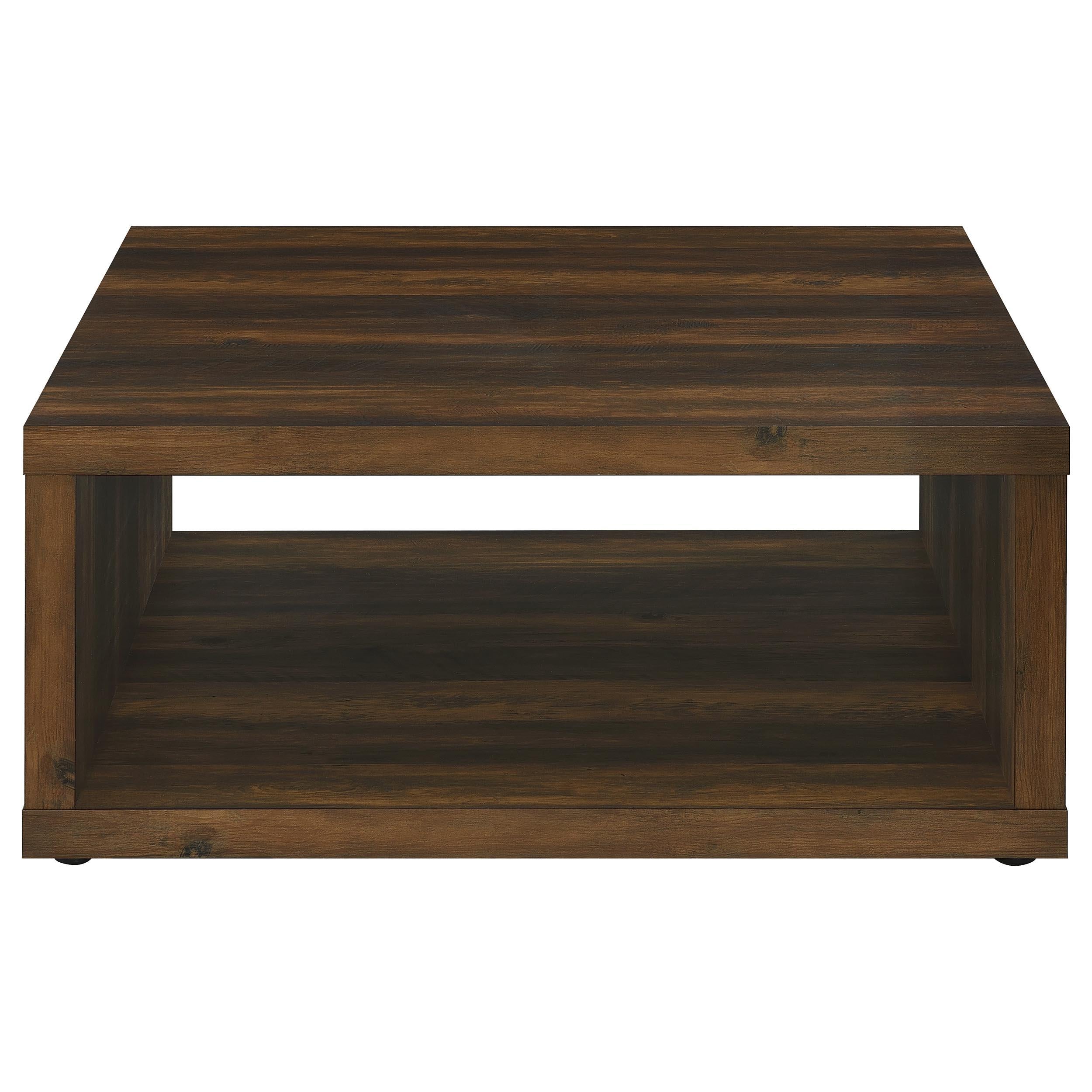  Coaster Furniture Frisco 710508 Square Engineered Wood Coffee Table - Dark Pine IMAGE 3