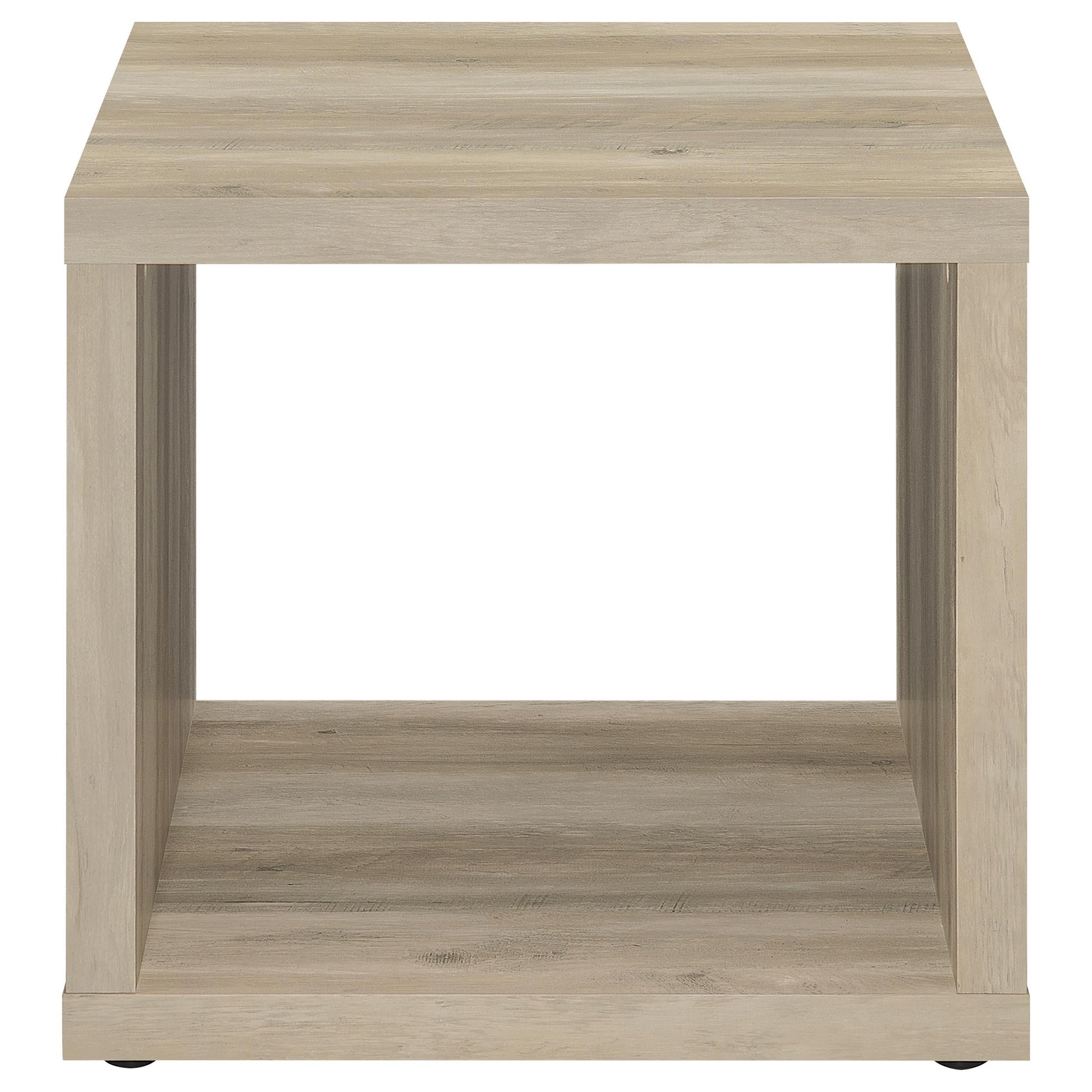  Coaster Furniture Frisco 710517 Square Engineered Wood Side End Table - Distressed Pine IMAGE 3