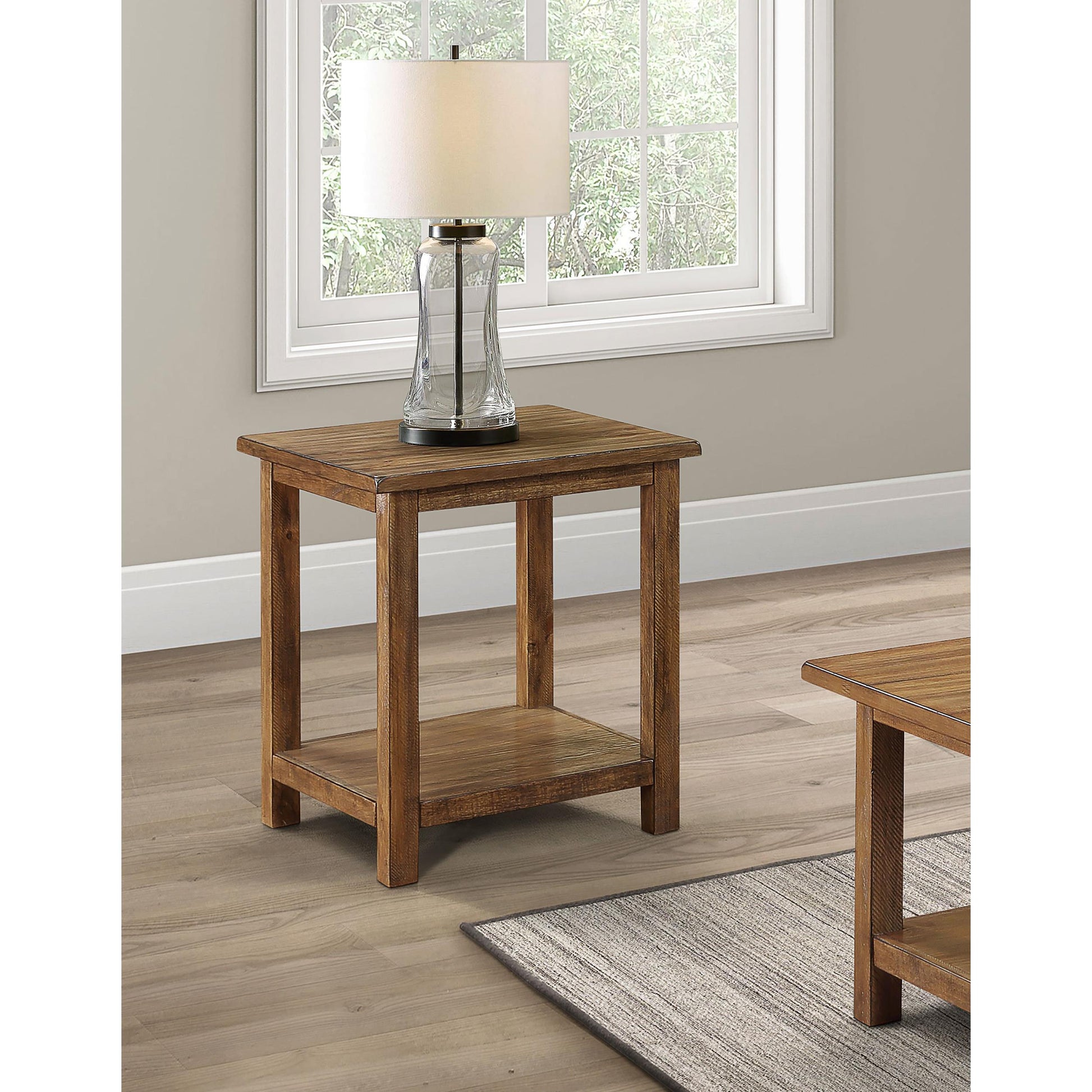  Coaster Furniture Payne 710546 Wood End Table with Shelf - Distressed Brown IMAGE 5