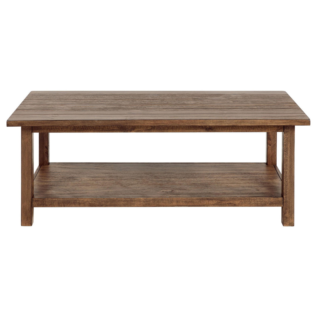  Coaster Furniture Payne 710548 Wood Coffee Table with Shelf - Distressed Brown IMAGE 1