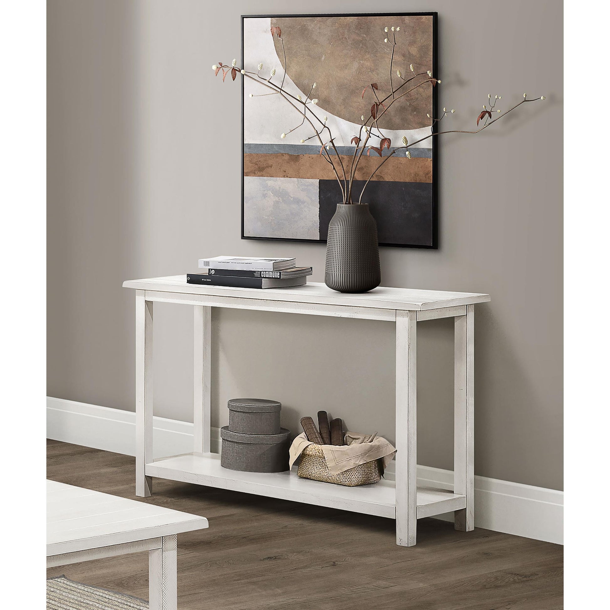  Coaster Furniture Payne 710559 Wood Entryway Sofa Console Table - White IMAGE 5