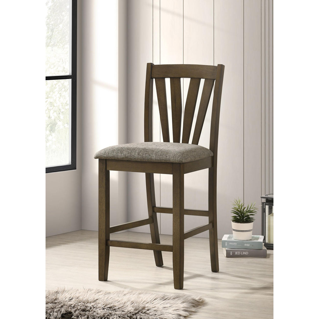  Coaster Furniture Canfield 109179 Counter Height Dining Side Chair - Brown IMAGE 1