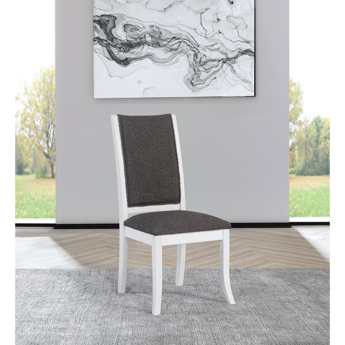  Coaster Furniture Judd 109332 Upholstered Dining Side Chair - Pearl White IMAGE 1