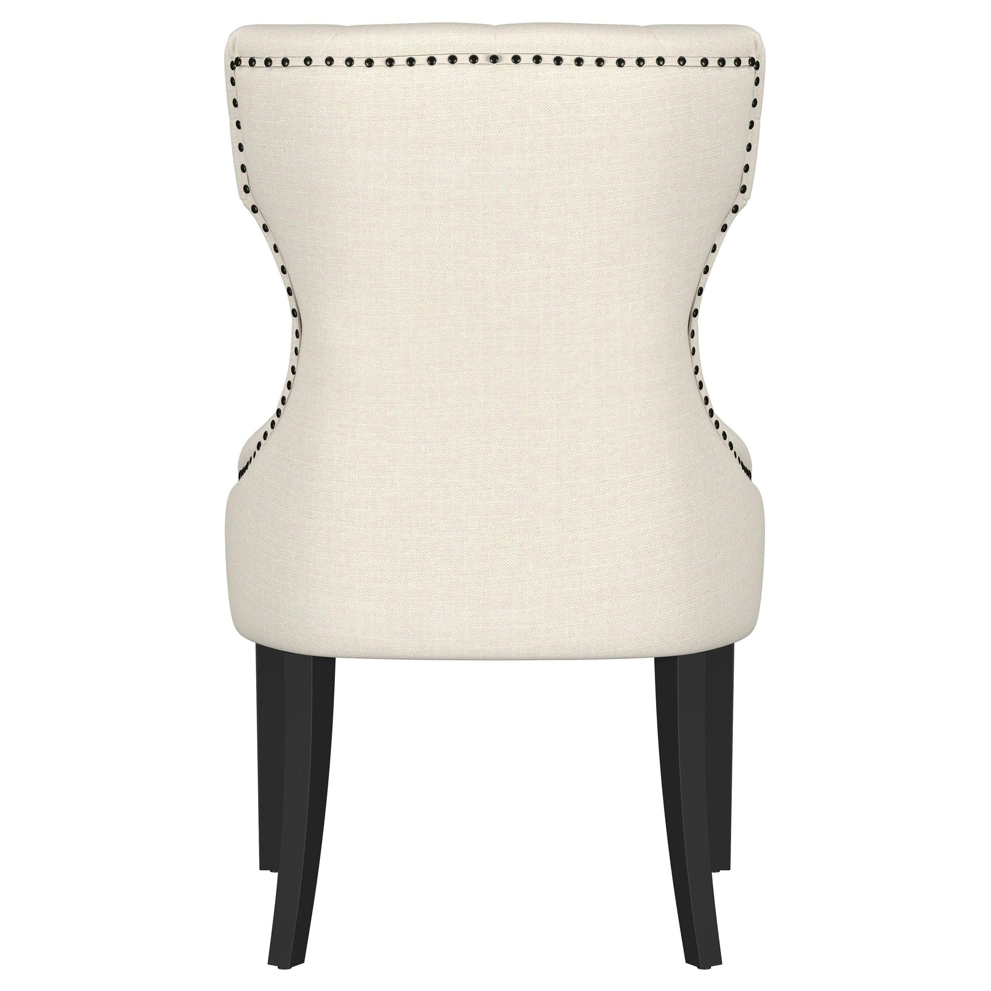  Coaster Furniture Baney 115572 Fabric Upholstered Dining Side Chair - Beige and Black IMAGE 7
