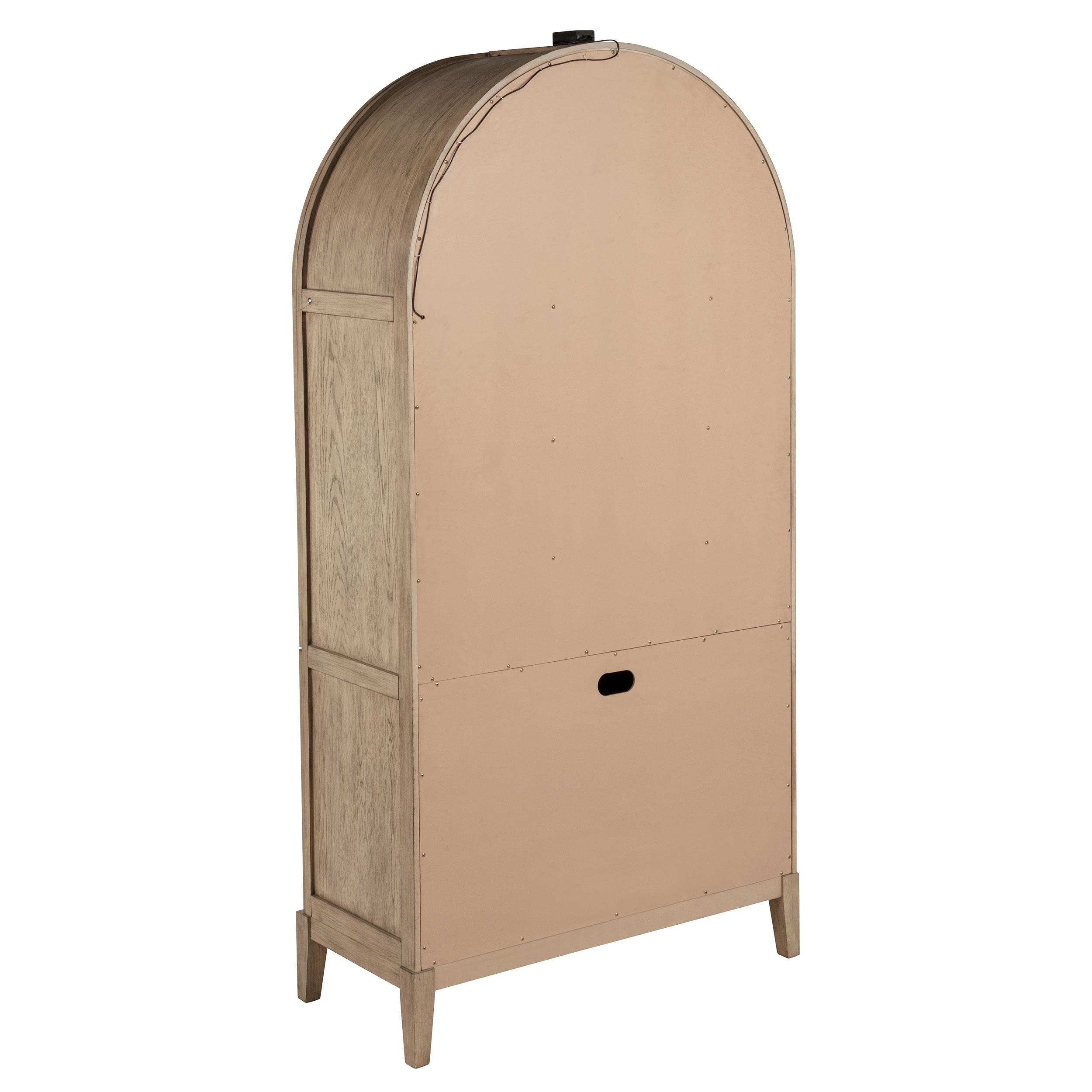  Coaster Furniture Kailani 109386 4-Door Cane Dining Vitrine Display Cabinet - Beige Oak IMAGE 5