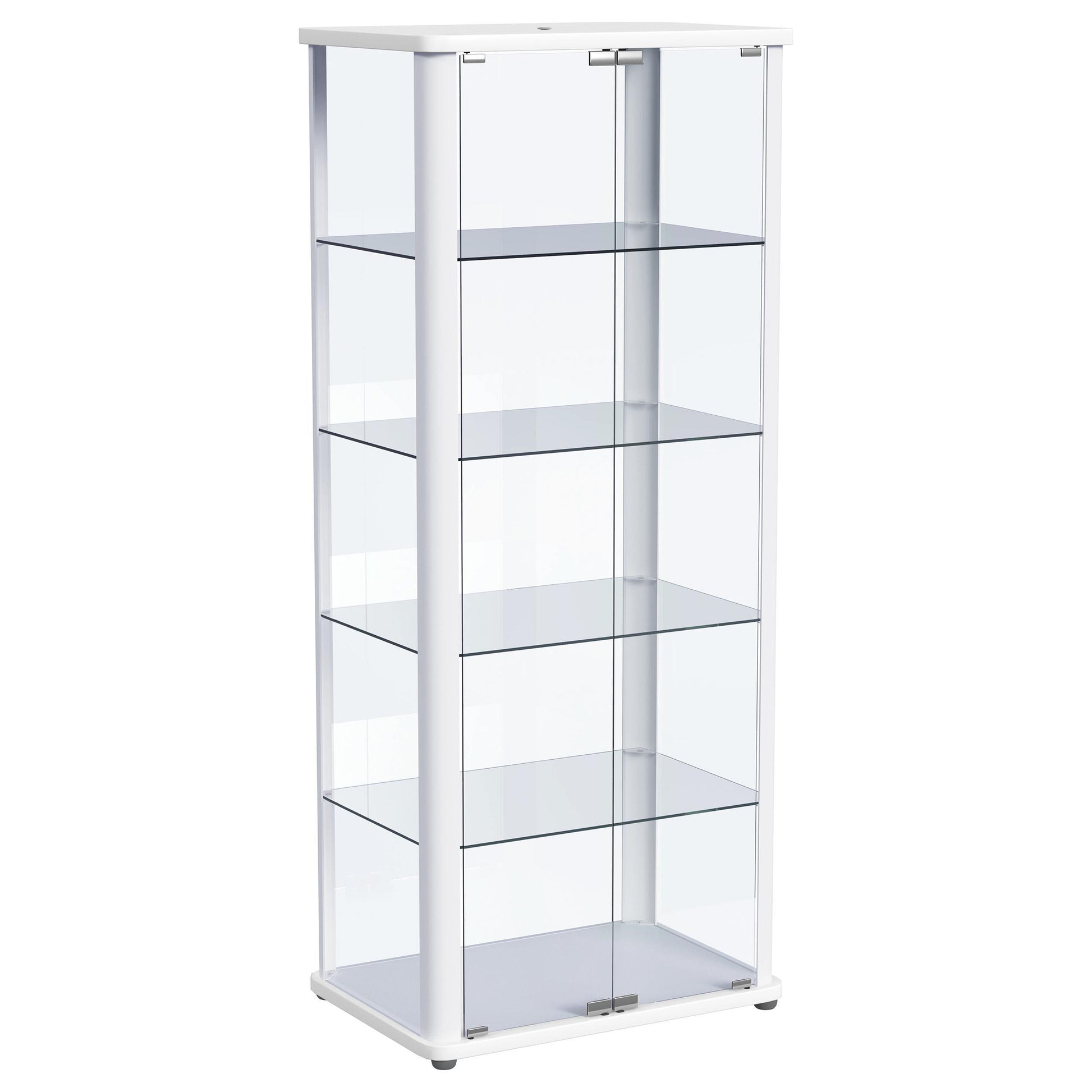  Coaster Furniture Aero 950399 5-shelf Display Curio Cabinet with LED Lighting - White IMAGE 1
