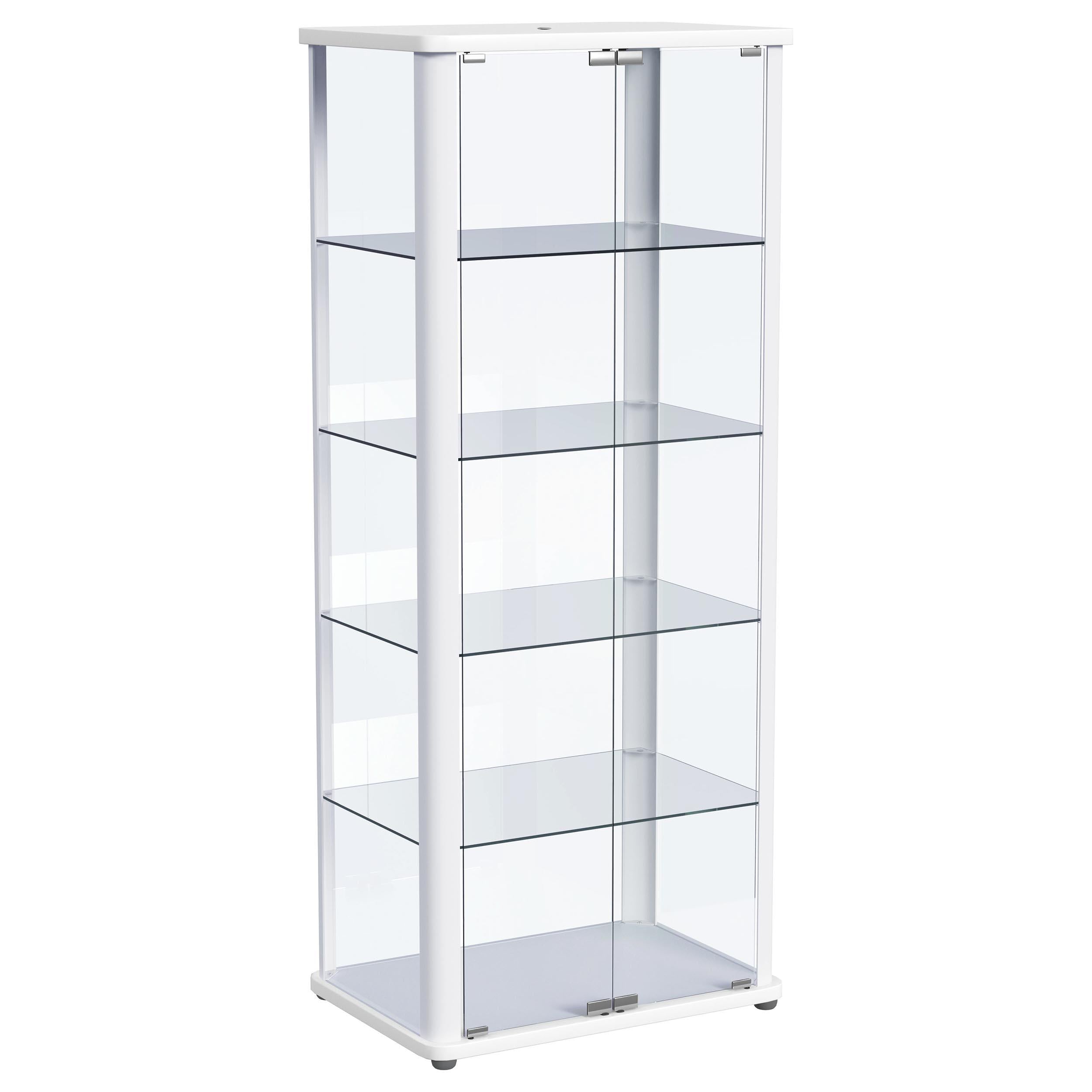  Coaster Furniture Aero 950399 5-shelf Display Curio Cabinet with LED Lighting - White IMAGE 1