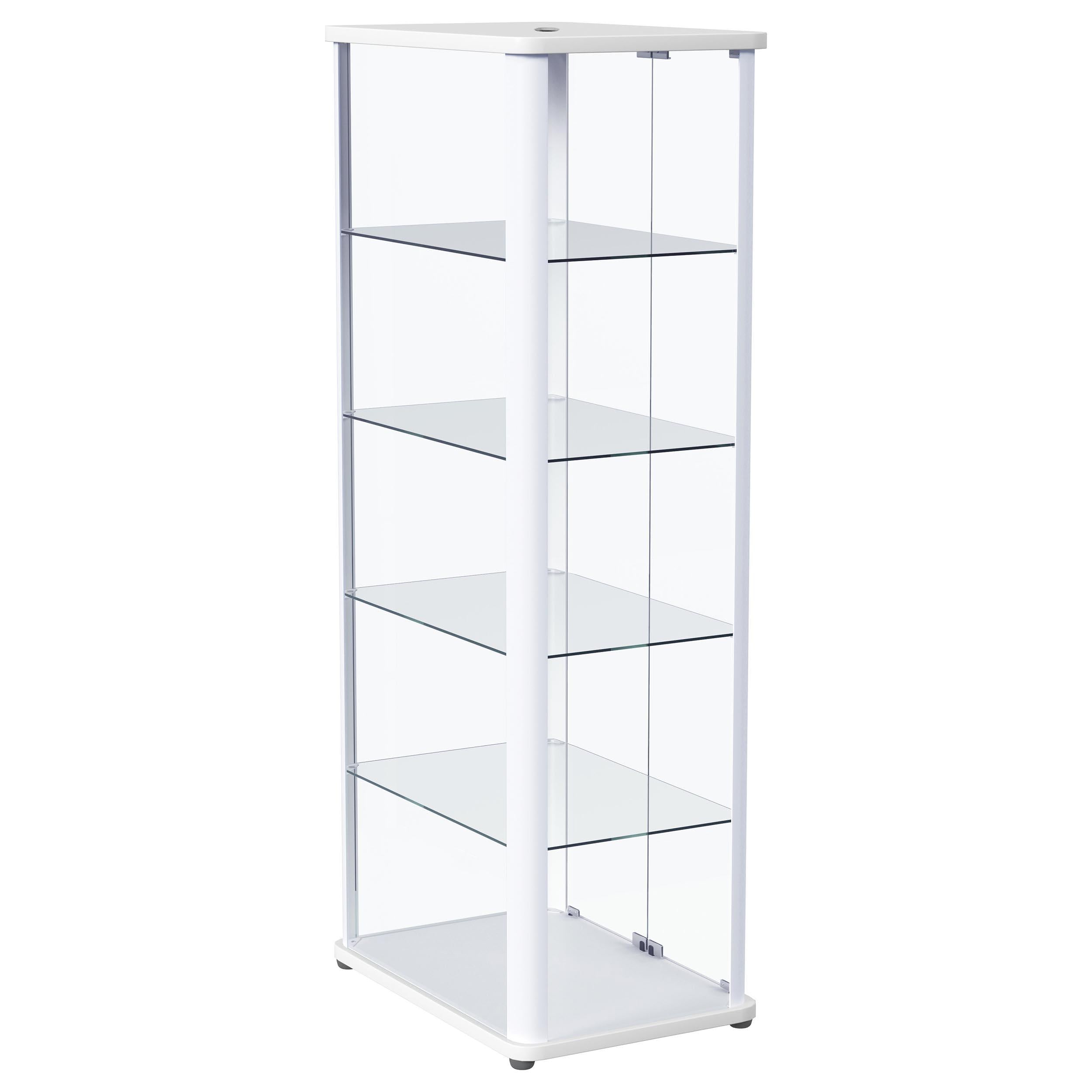  Coaster Furniture Aero 950399 5-shelf Display Curio Cabinet with LED Lighting - White IMAGE 10