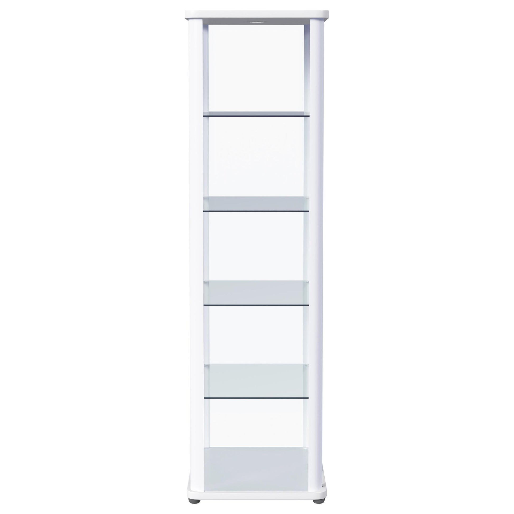  Coaster Furniture Aero 950399 5-shelf Display Curio Cabinet with LED Lighting - White IMAGE 11