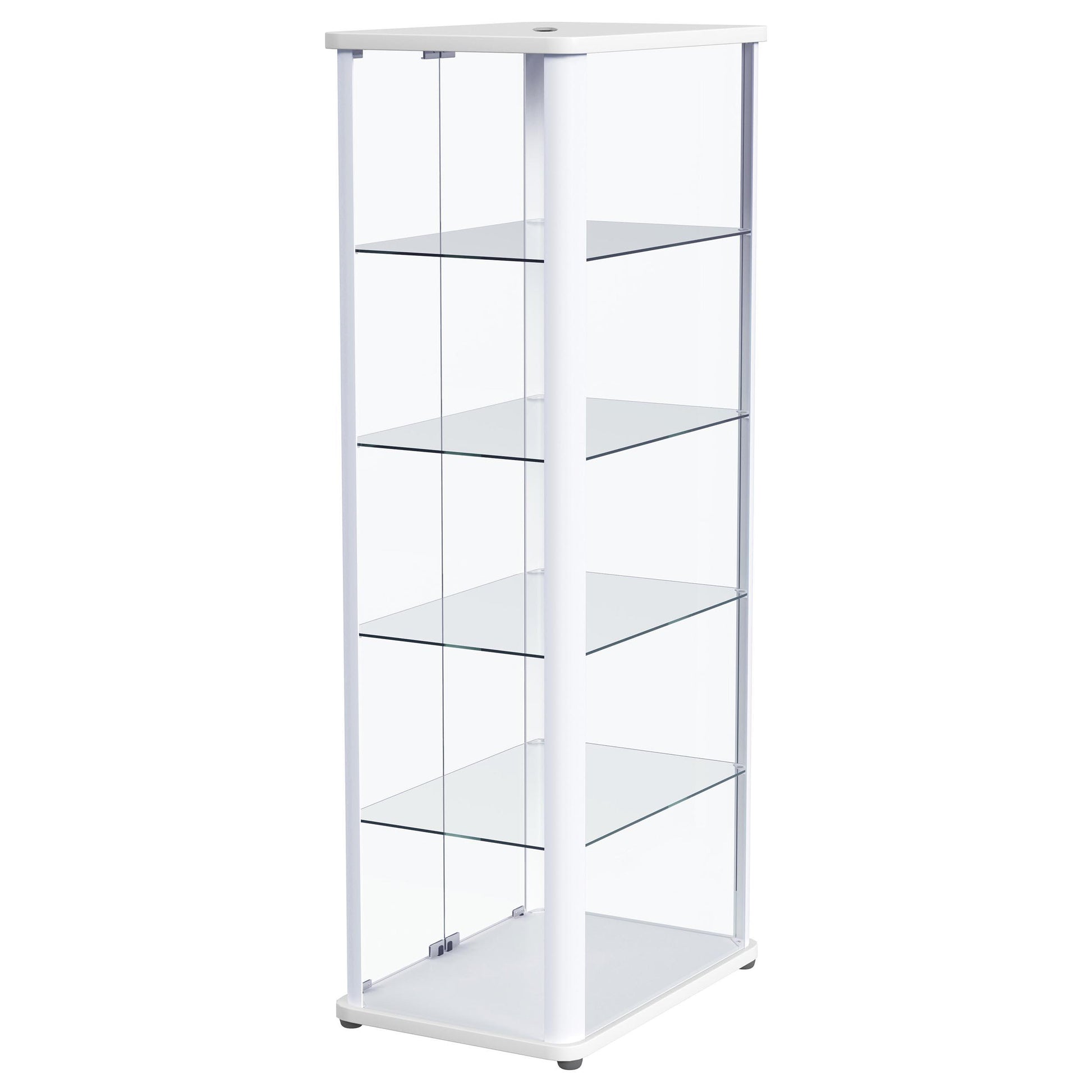  Coaster Furniture Aero 950399 5-shelf Display Curio Cabinet with LED Lighting - White IMAGE 9