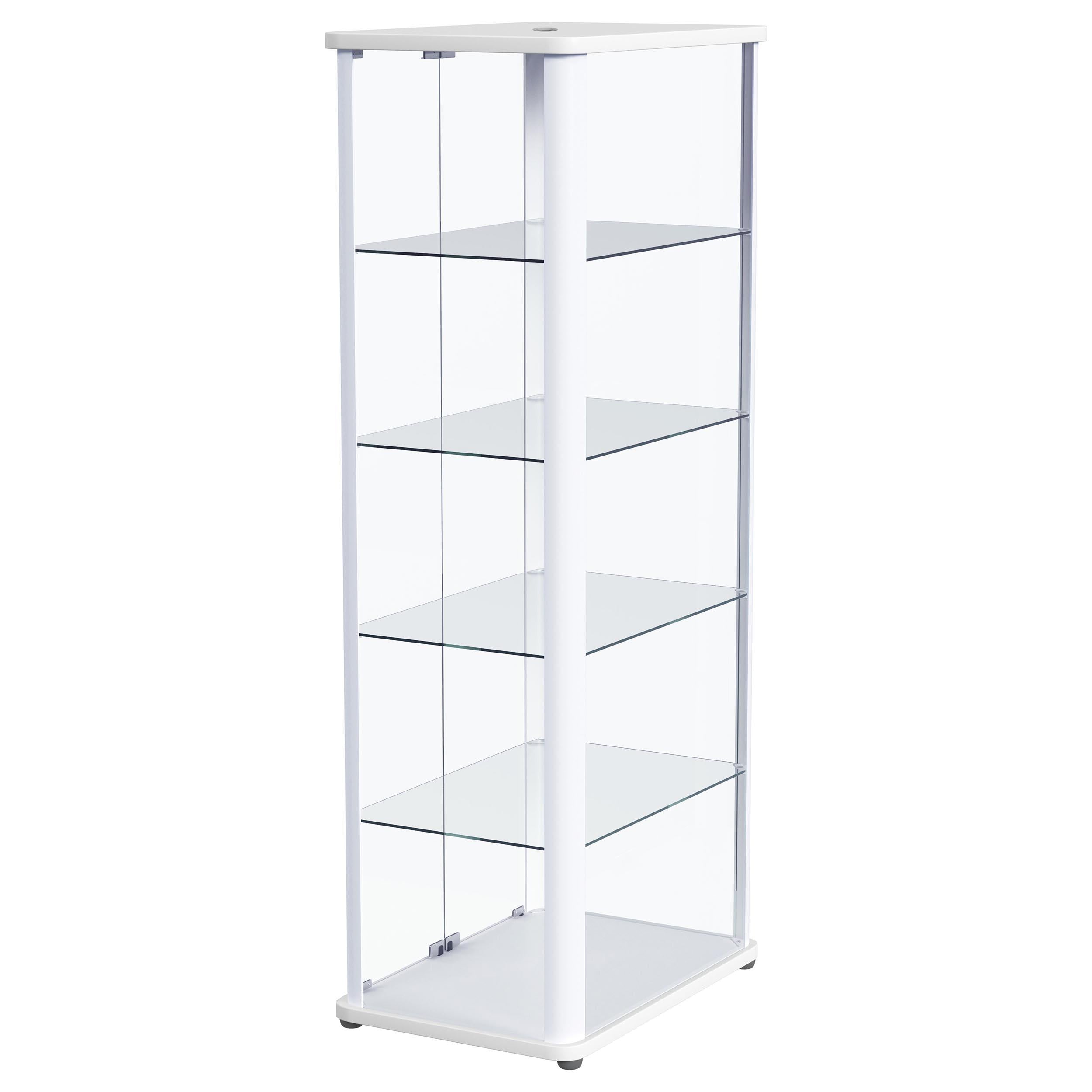  Coaster Furniture Aero 950399 5-shelf Display Curio Cabinet with LED Lighting - White IMAGE 9
