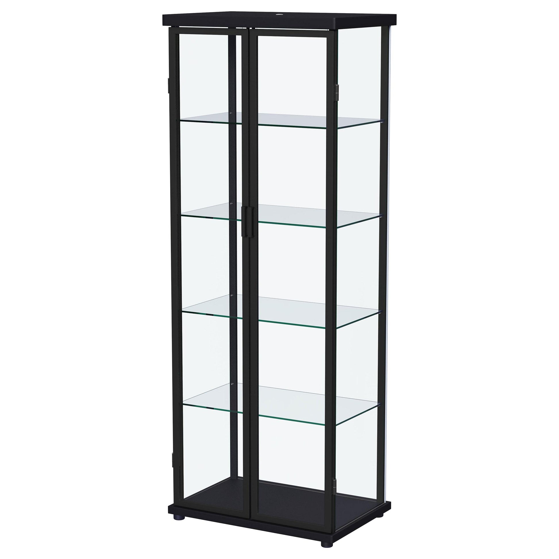  Coaster Furniture Aero 950400 4-shelf Display Curio Cabinet with LED Lighting - Black IMAGE 7