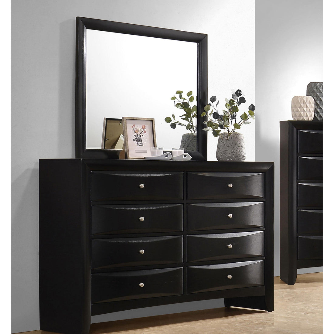  Coaster Furniture Briana 200703M 8-Drawer Dresser with Mirror - Black IMAGE 1