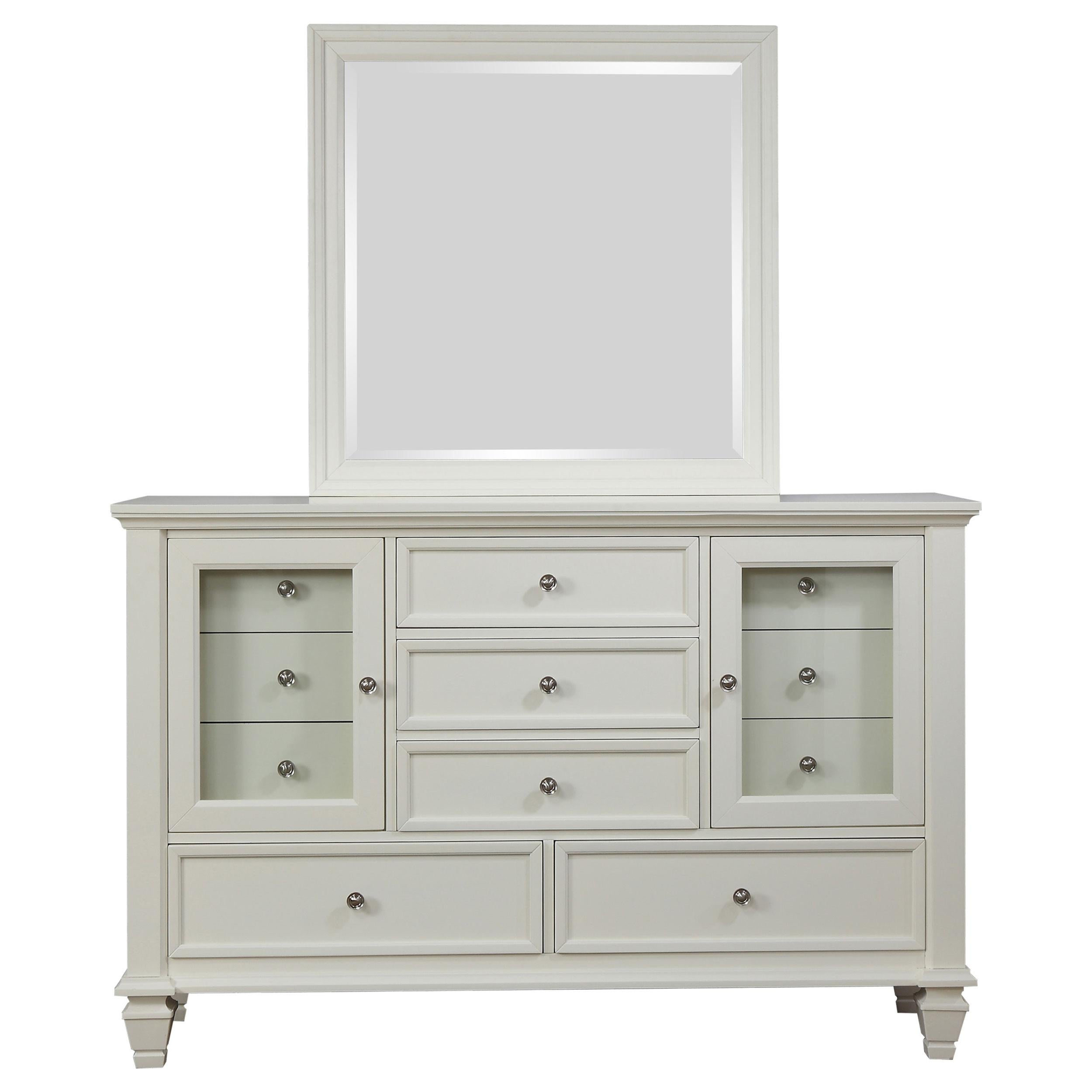  Coaster Furniture Sandy Beach 201303M 11-Drawer Dresser with Mirror - Cream White IMAGE 3