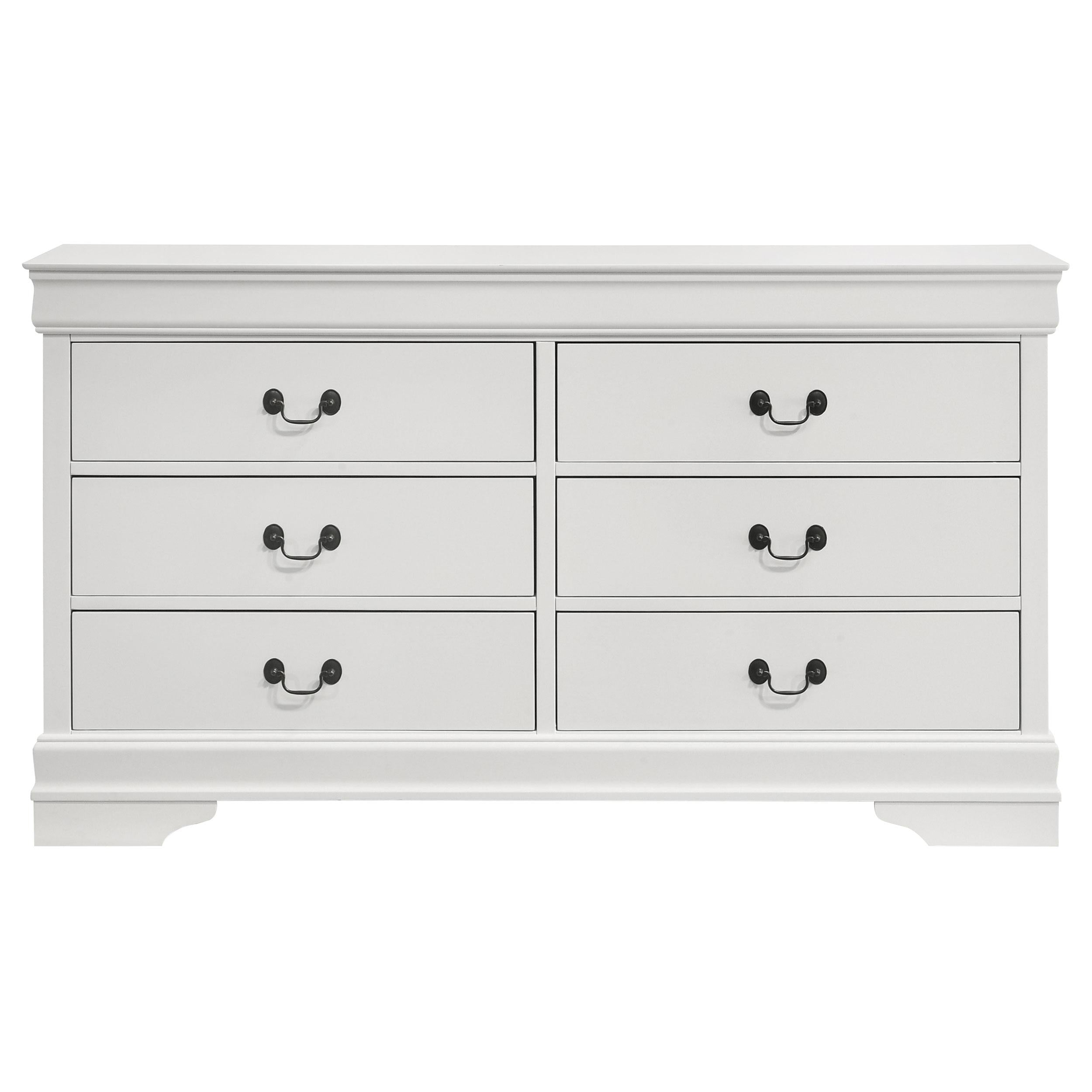  Coaster Furniture Louis Philippe 202443 6-Drawer Dresser - White IMAGE 3