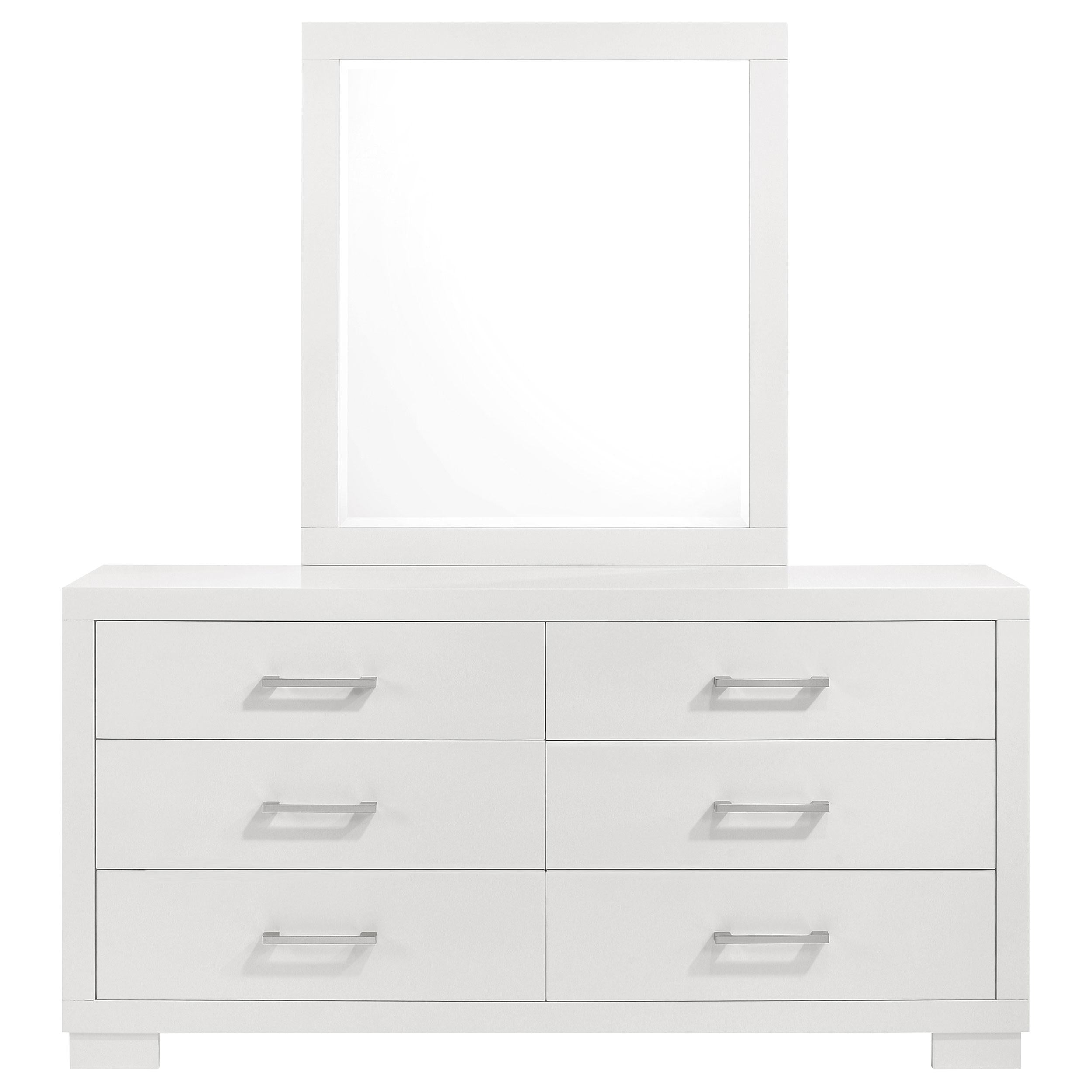  Coaster Furniture Jessica 202993M 6-Drawer Dresser with Mirror - Cream White IMAGE 3