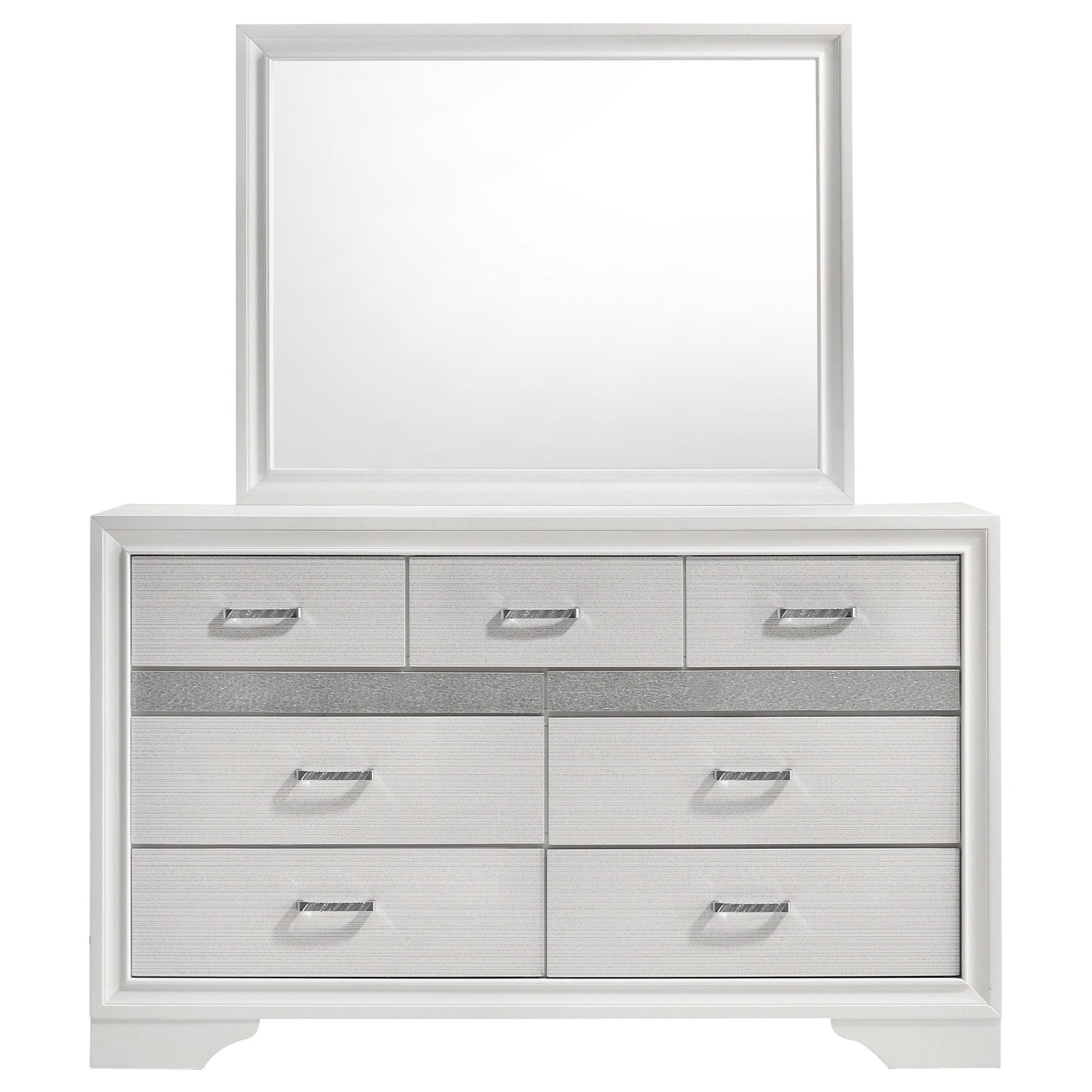  Coaster Furniture Miranda 205113M 7-Drawer Dresser with Mirror - White IMAGE 3
