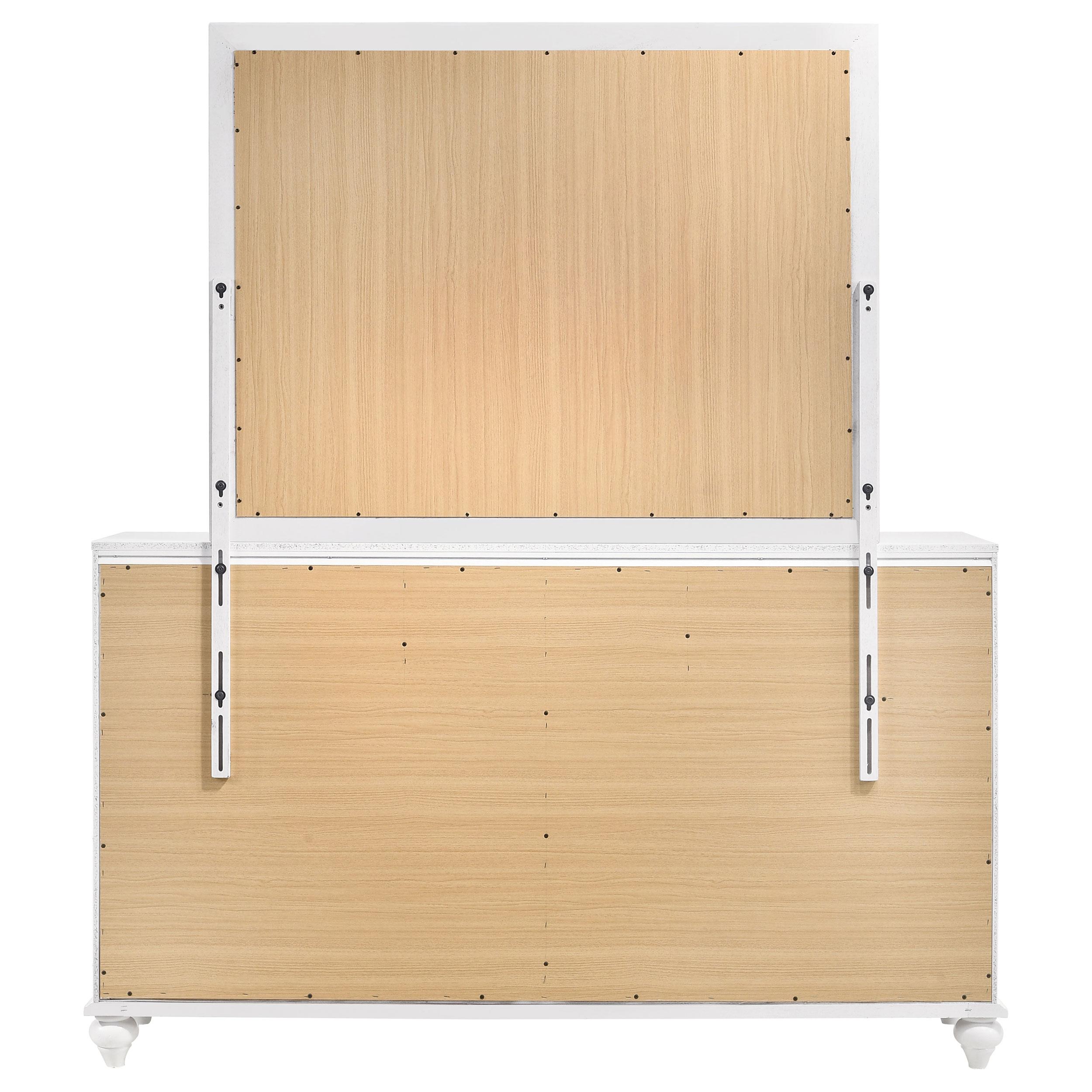  Coaster Furniture Barzini 205893M 7-Drawer Dresser with Mirror - White IMAGE 7