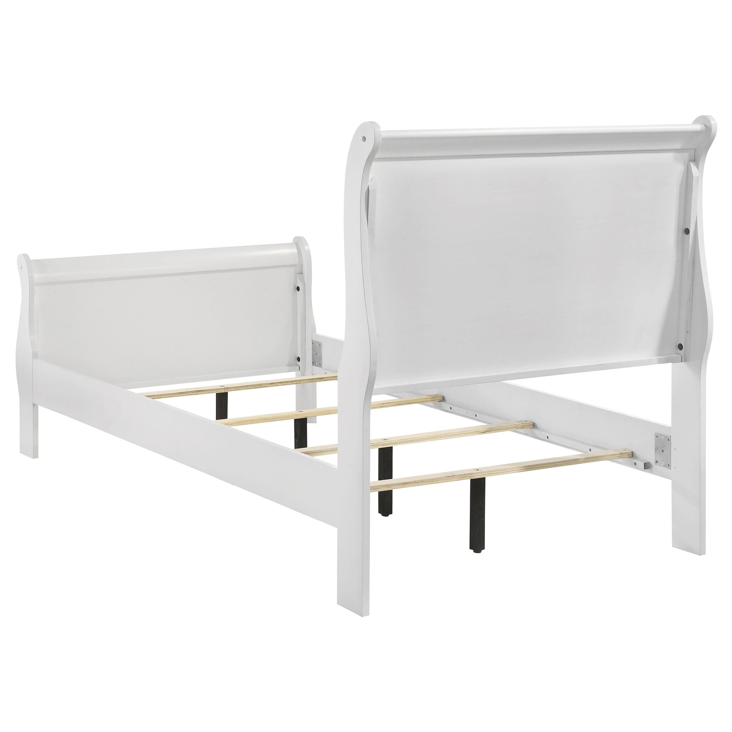  Size_Twin  -- Louis Philippe 202441T 47-inch Twin Sleigh Panel Bed - White IMAGE 4
