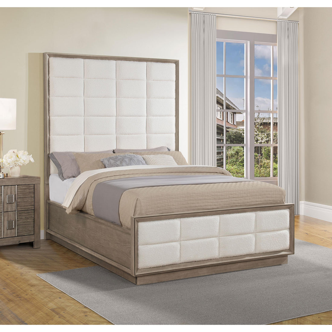  Size_Queen -- Coaster Furniture Durango 223271Q 80-inch Queen Panel Bed - Taupe Oak IMAGE 1