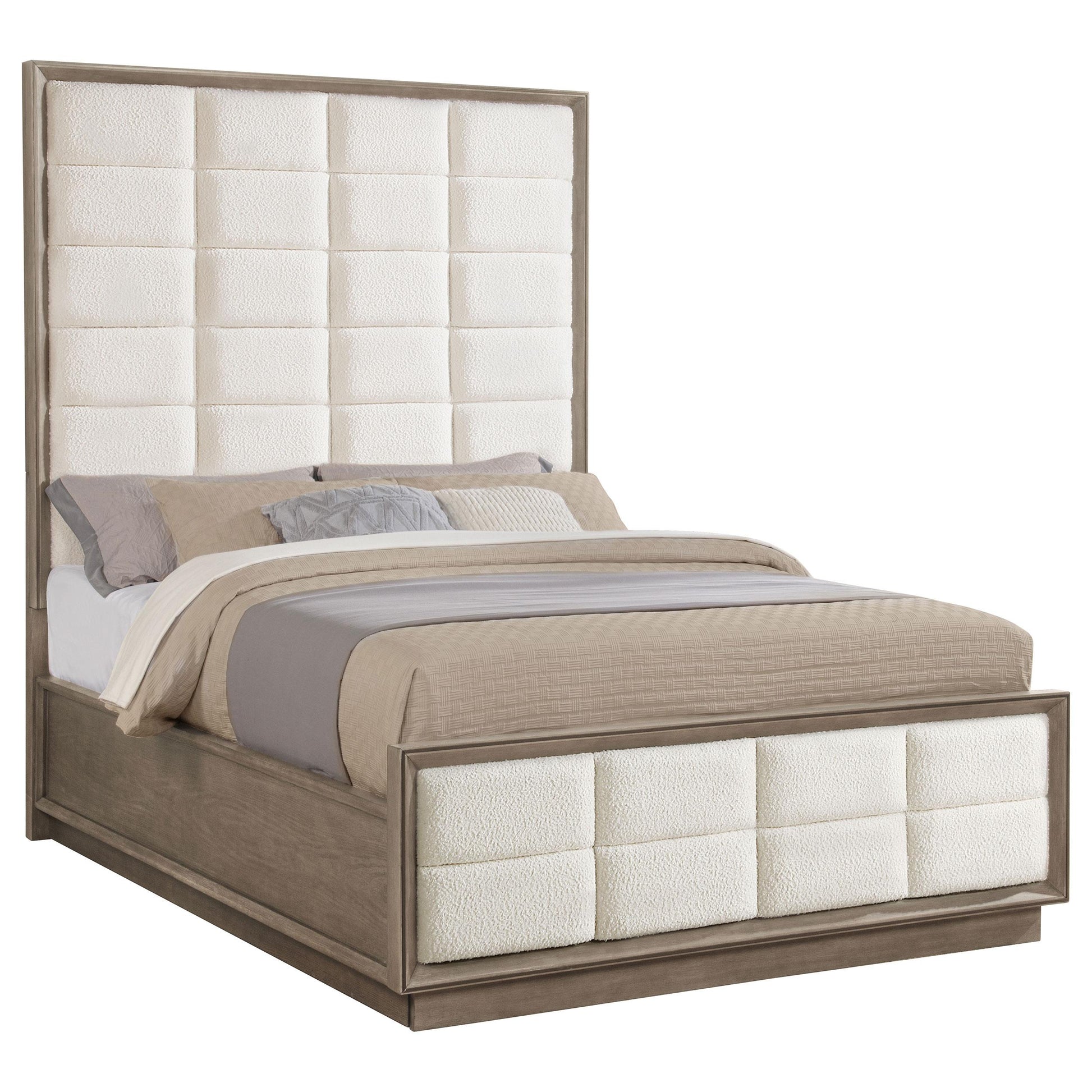  Size_Queen  -- Coaster Furniture Durango 223271Q 80-inch Queen Panel Bed - Taupe Oak IMAGE 3