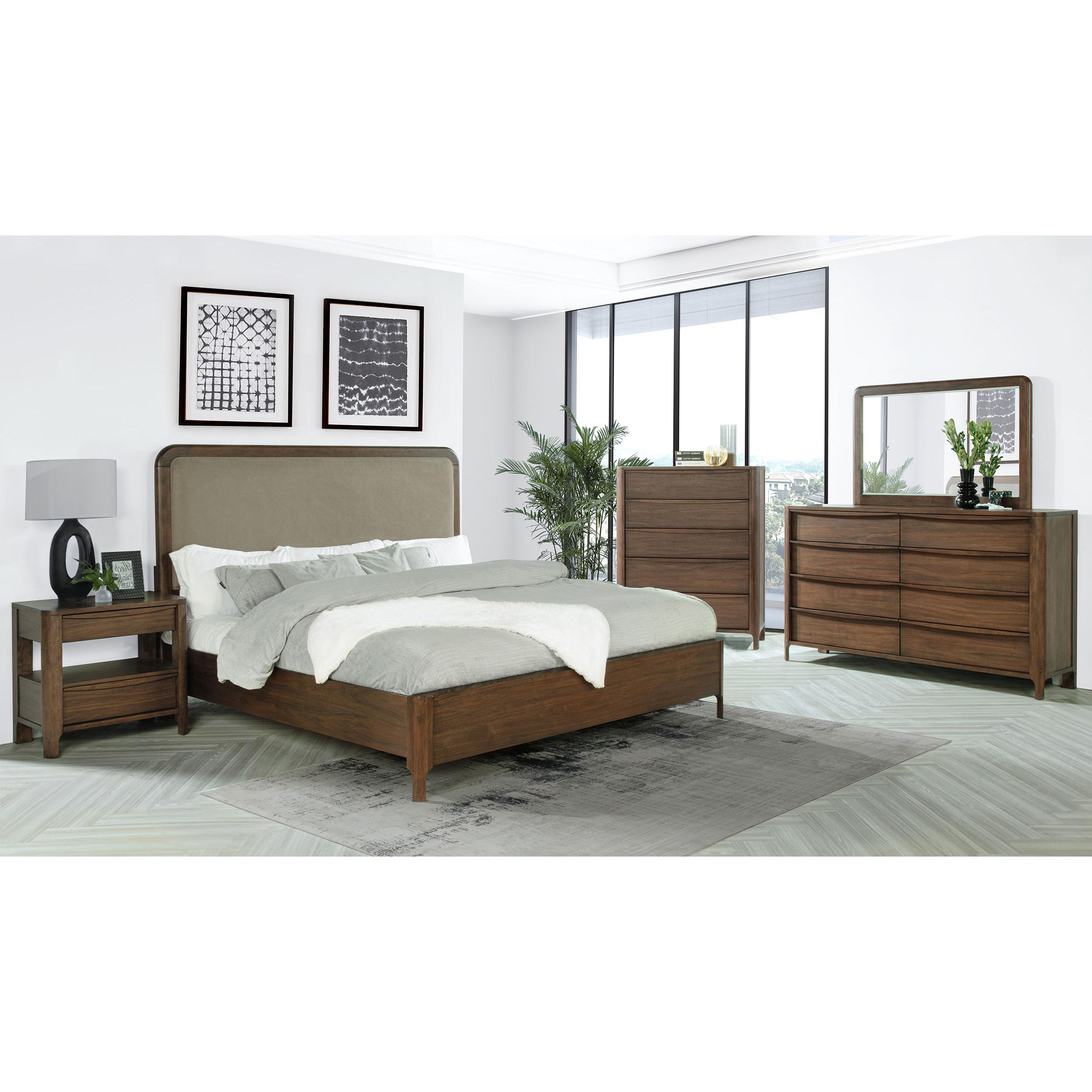  Size_King  -- Maderia Upholstered Panel Bed IMAGE 5