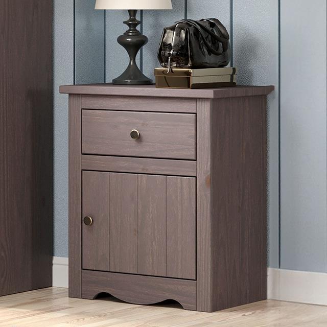  Furniture of America Stavros AM7002GY-N Night Stand IMAGE 1